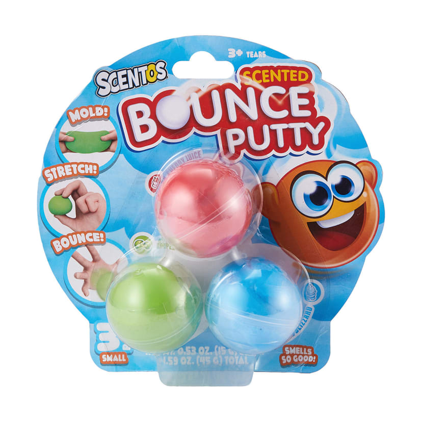 3 Pack Scentos Scented Small Bounce Putty Kmart