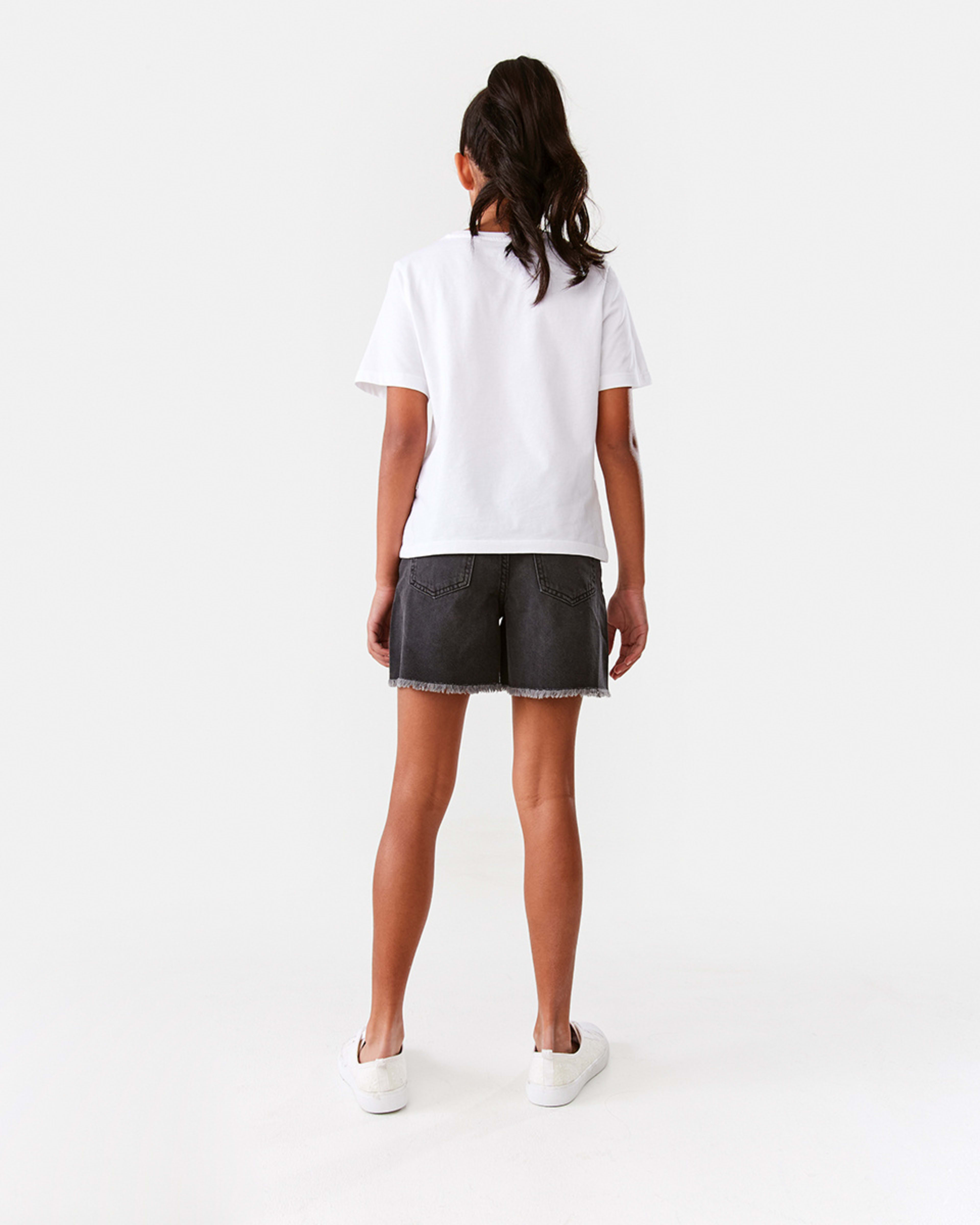 7 Bermuda Denim Shorts Blk Denim, 7 of 9