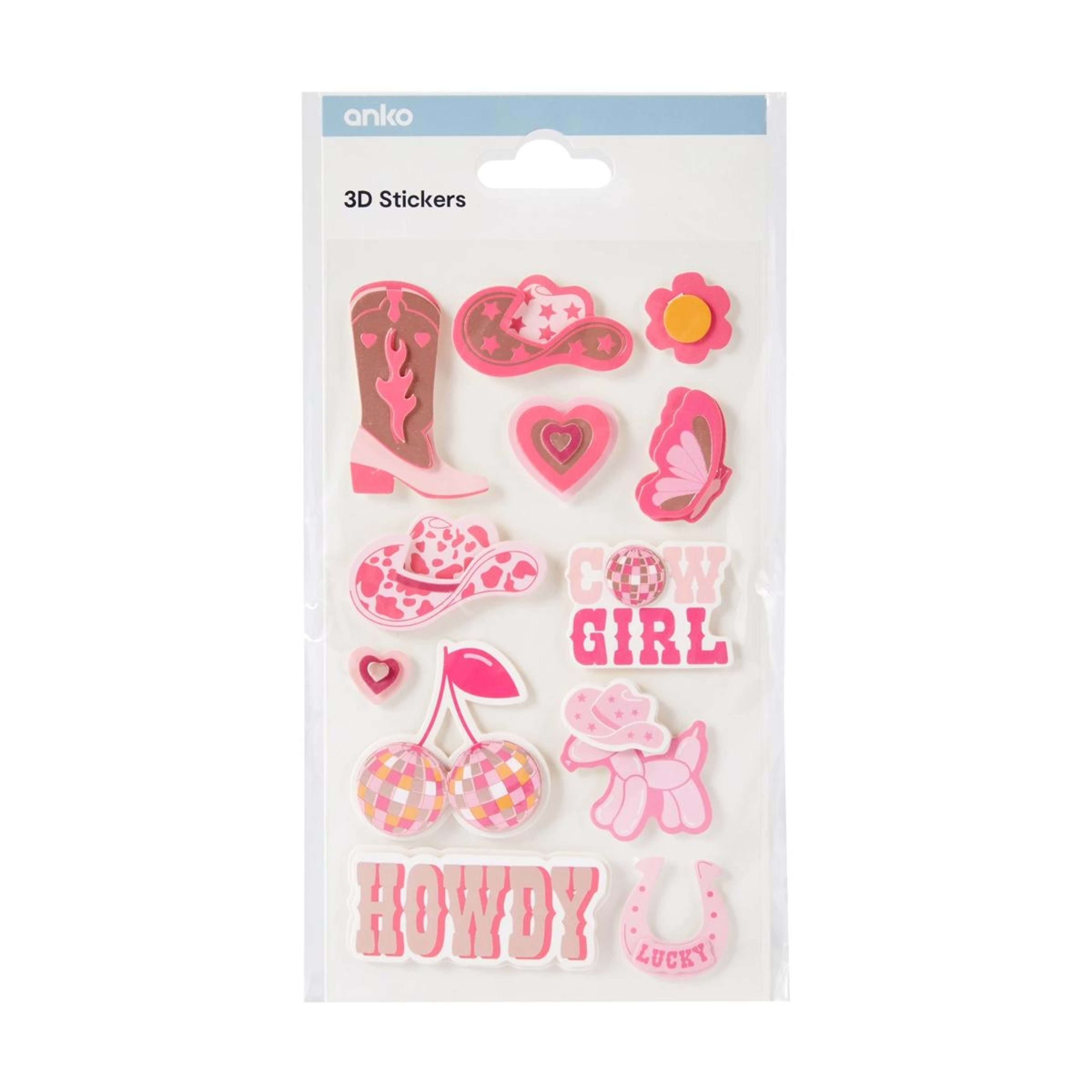 1 3D Stickers - Western