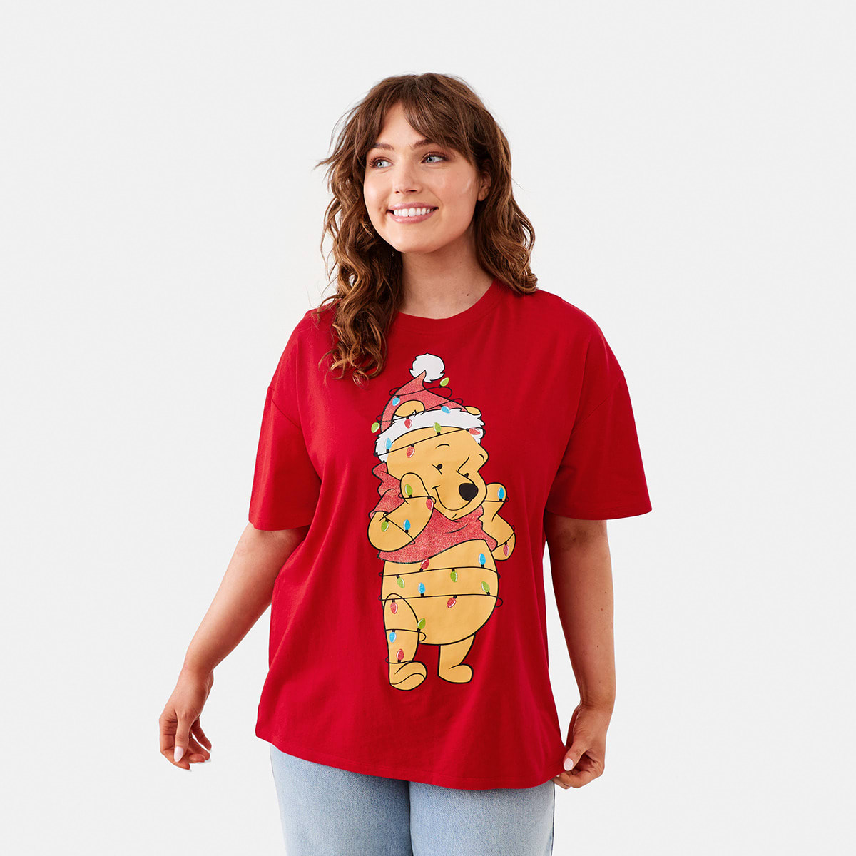 Short Sleeve Winnie The Pooh License Christmas T shirt