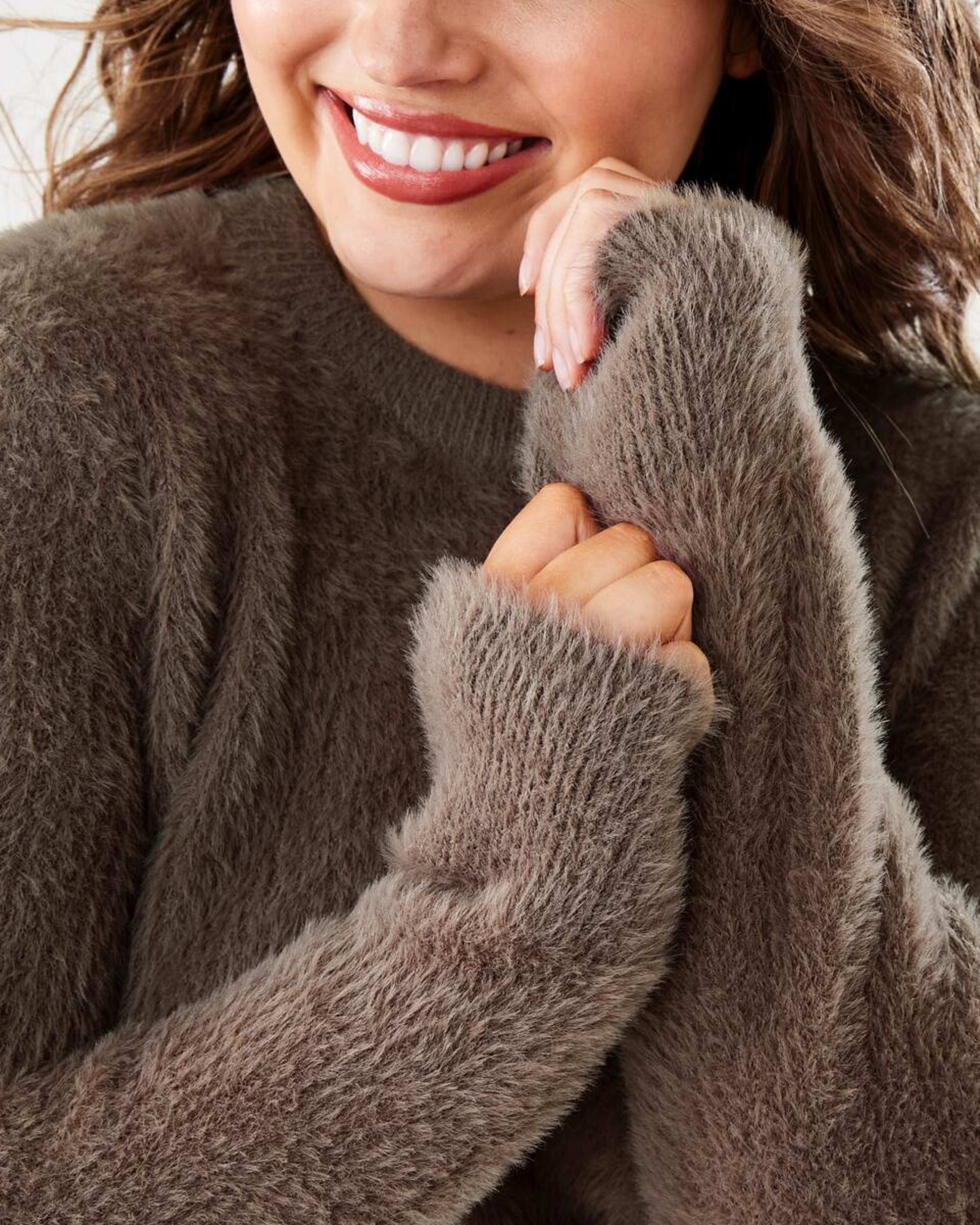 7 Eyelash Jumper Taupe Brn, 7 of 7