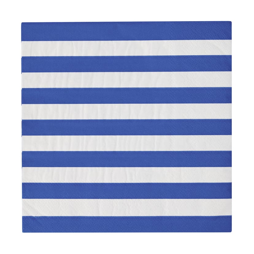 50 Pack Blue Stripe Napkins Kmart