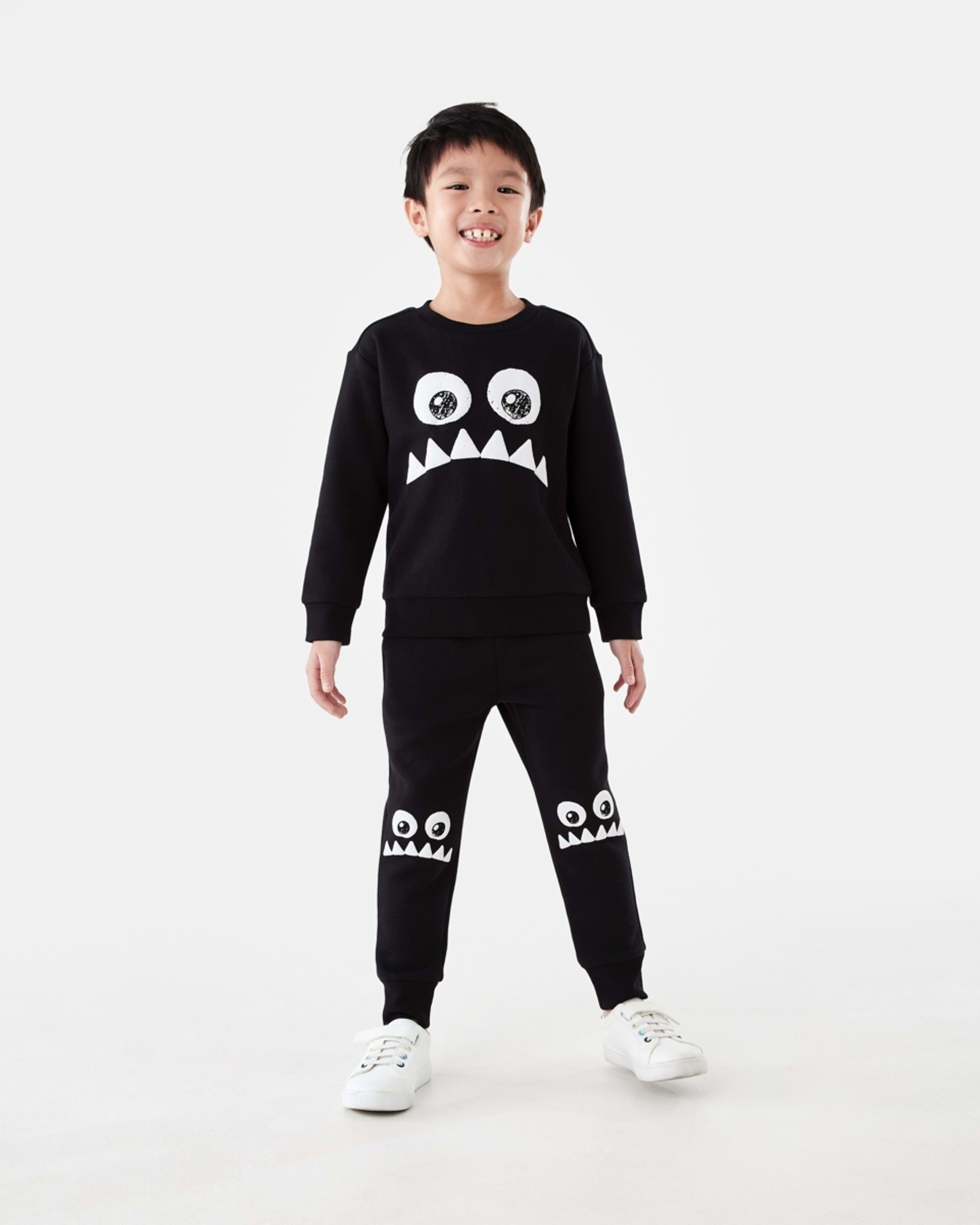 5 Print Crew Neck Sweatshirt Blk Monst, 5 of 8