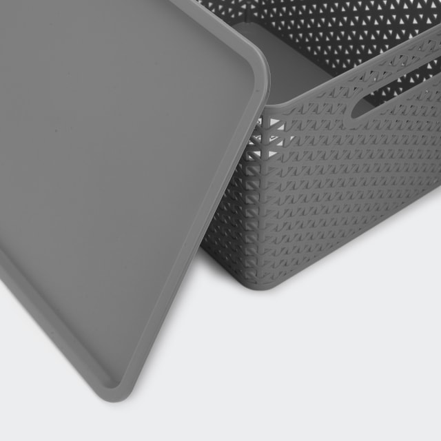 Storage Container with Lid Large, Grey Kmart