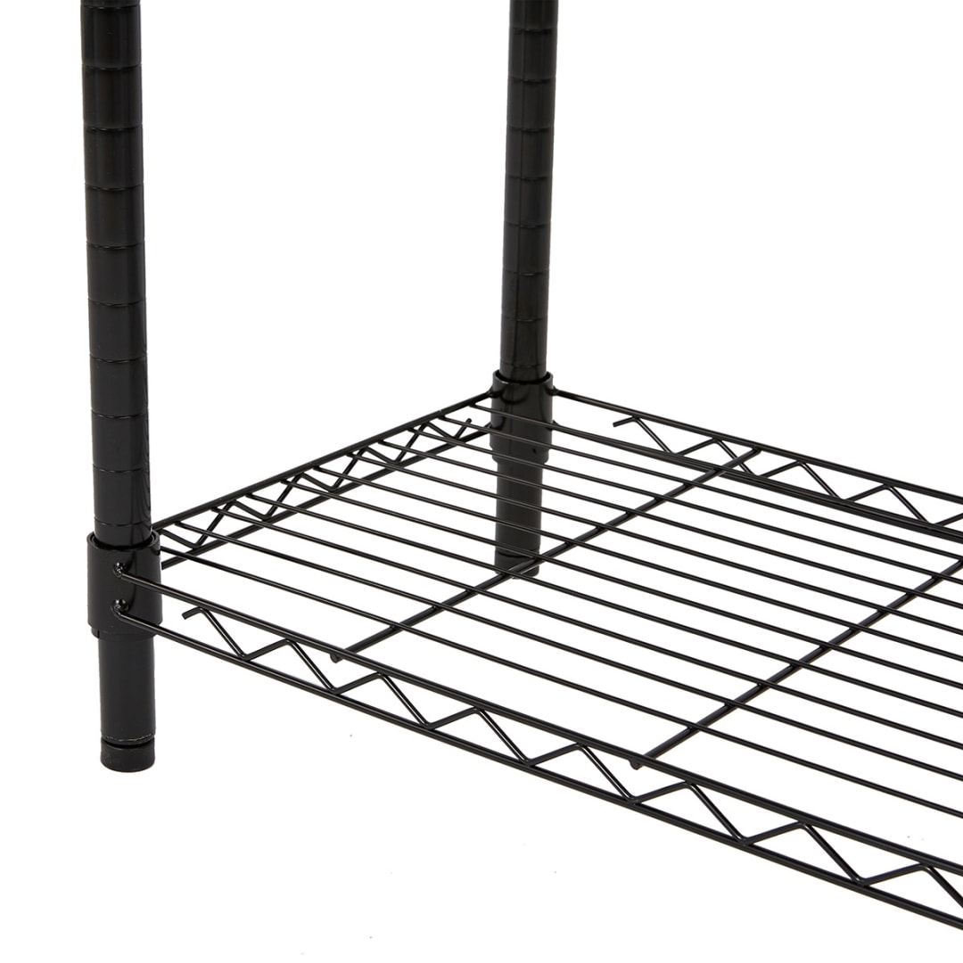 3 Tier Black Shelving Set Kmart