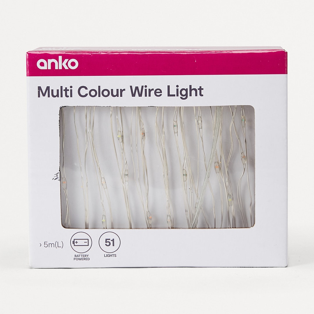 Multi Colour Wire Light Kmart