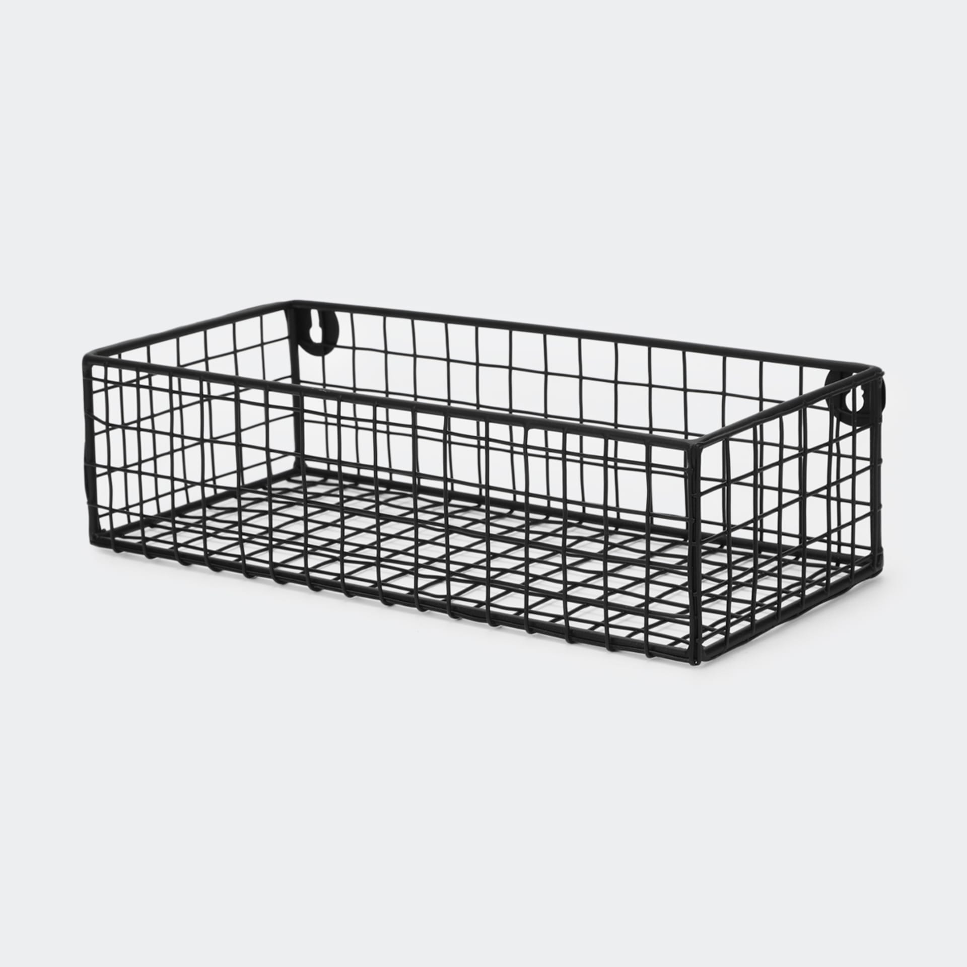 Set of 3 Metal Shelf Baskets Black Kmart