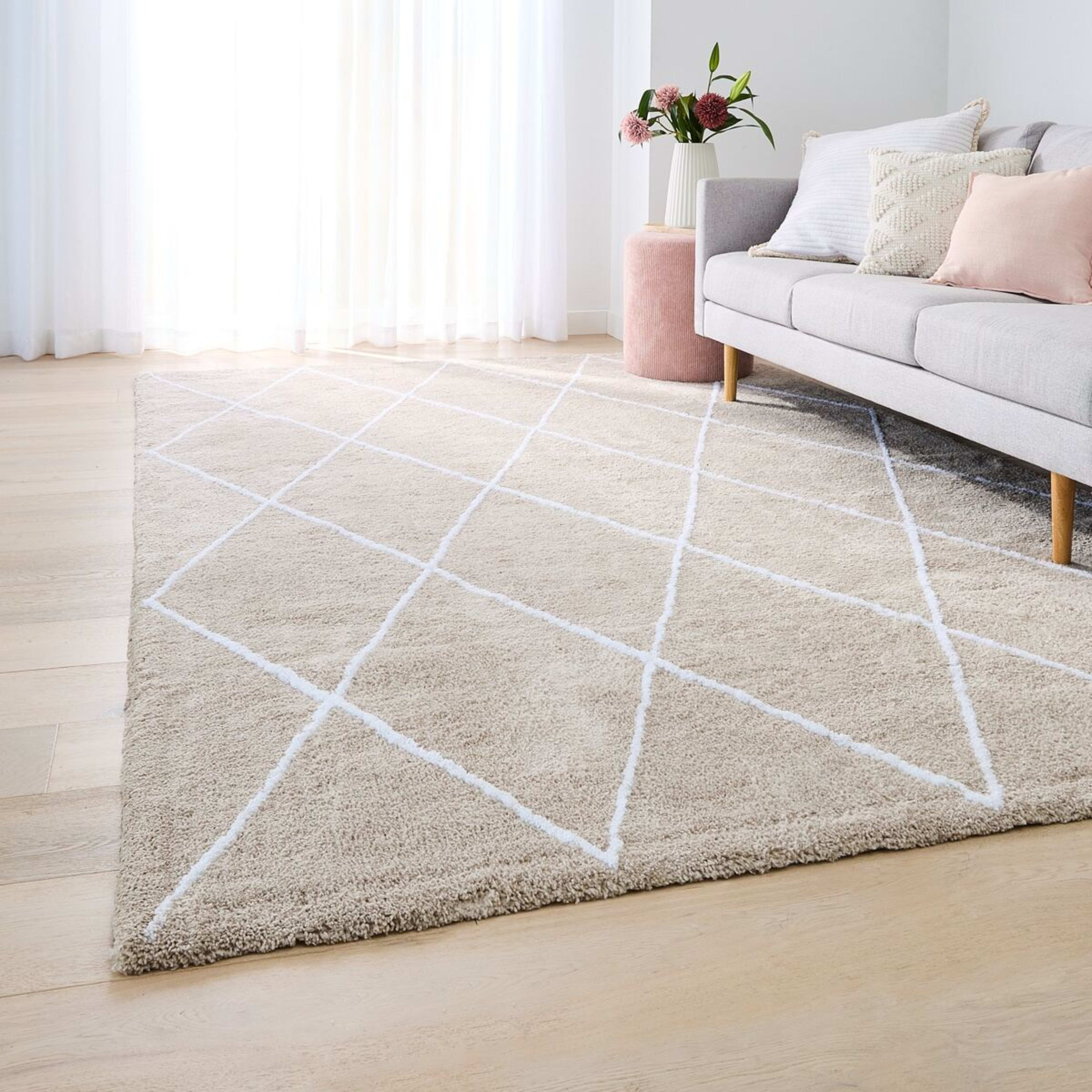 1 Trellis Rug - Natural, Extra Extra Large - 300cm x 200cm