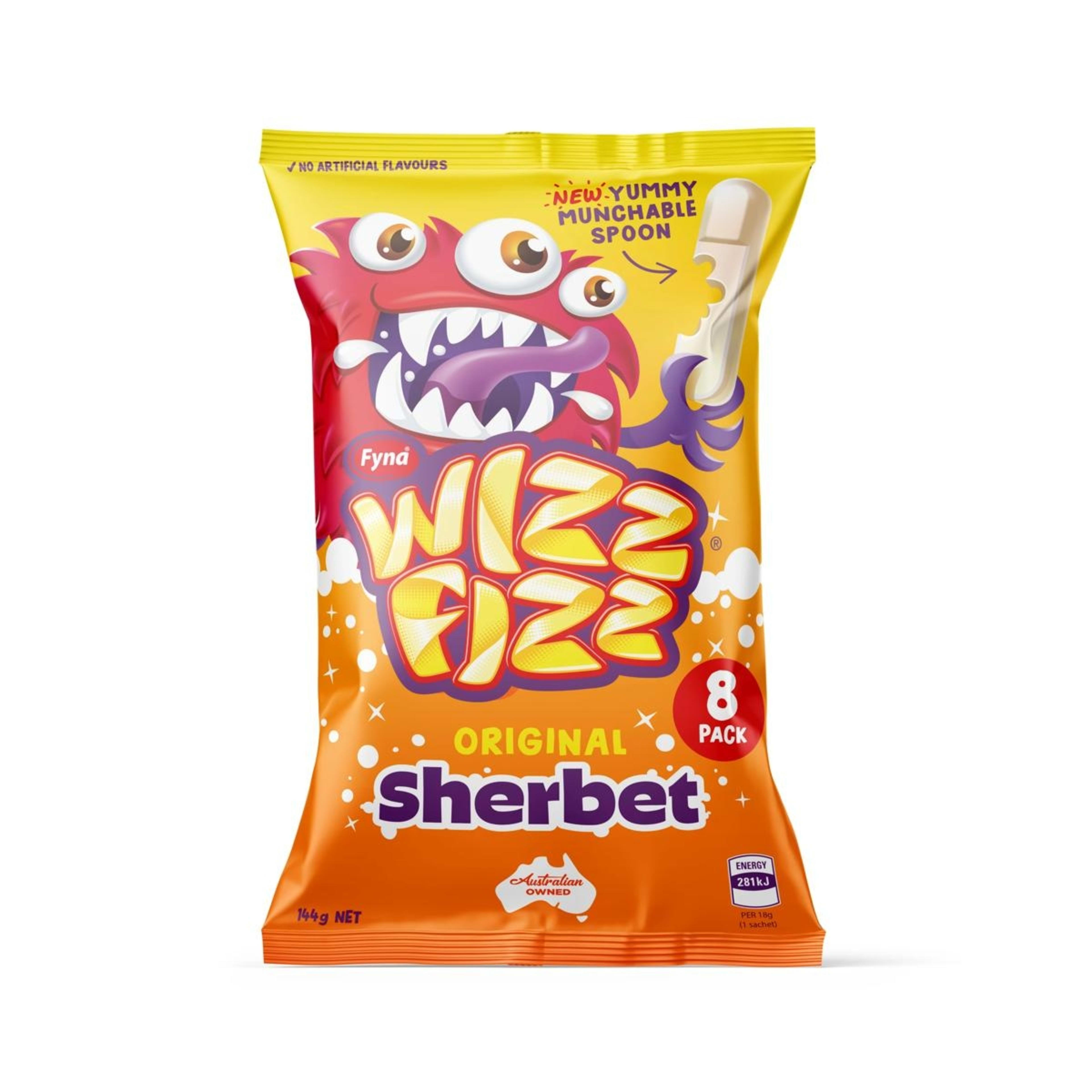 1 Fyna Wizz Fizz 8 Pack Original Sherbet 144g