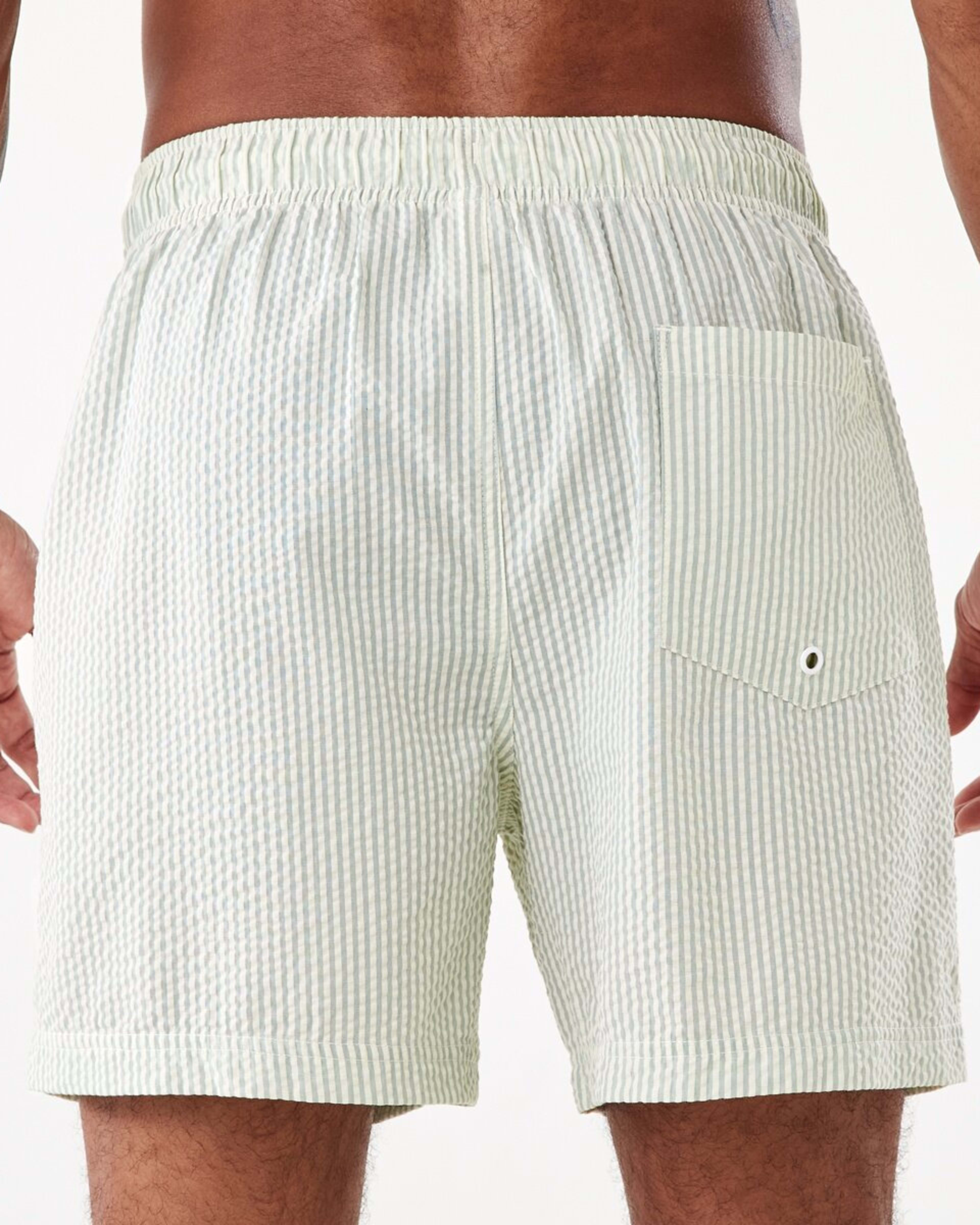 3 Seersucker Boardshorts Grn Strp, 3 of 7