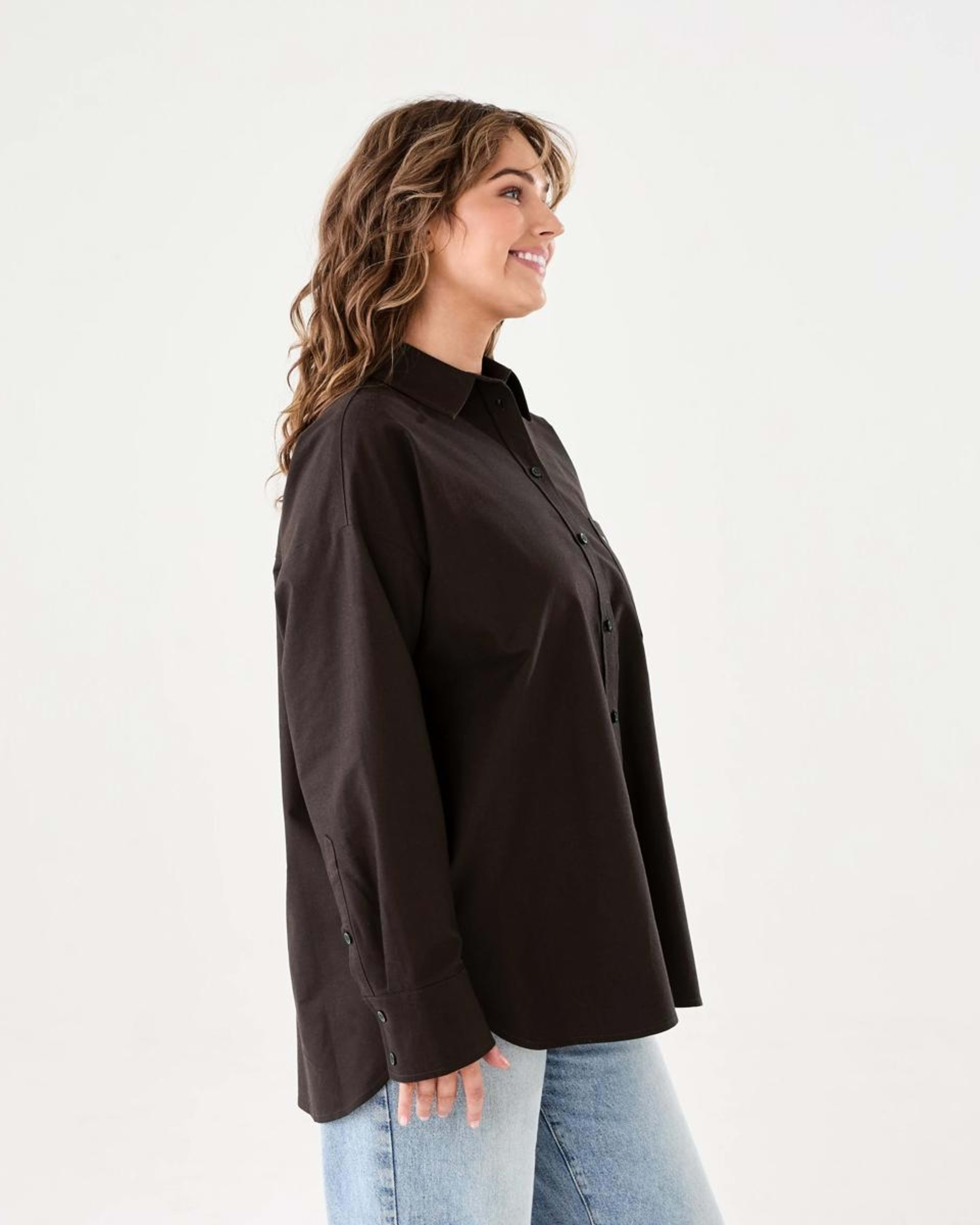 3 Long Sleeve Oxford Shirt MELTED CHOCOLATE, 3 of 6
