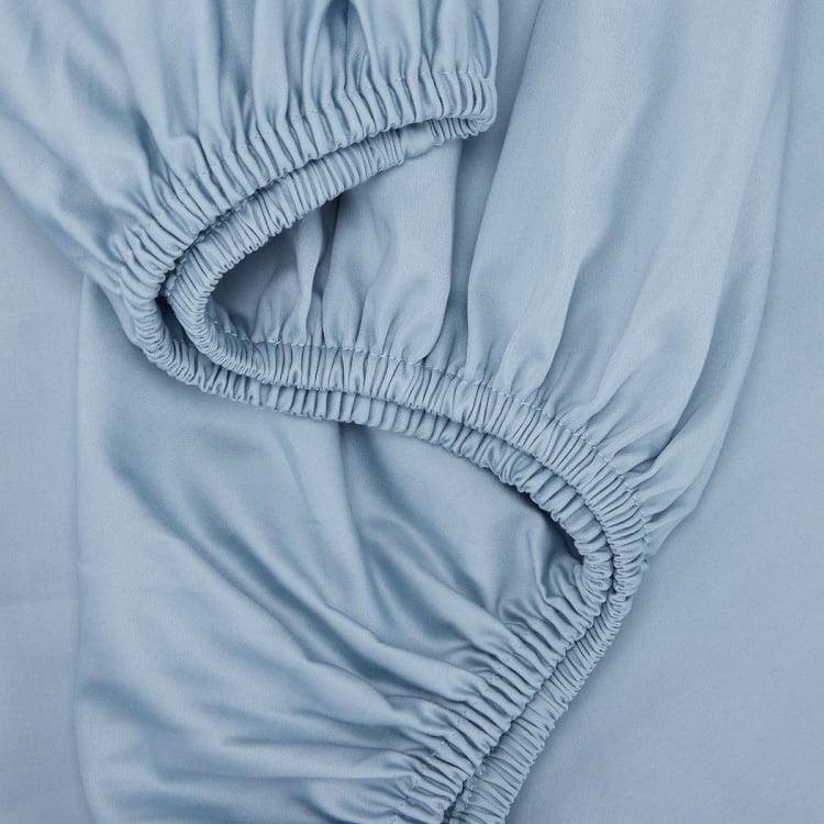 500 Thread Count Australian Grown Cotton Fitted Sheet King Bed, Blue