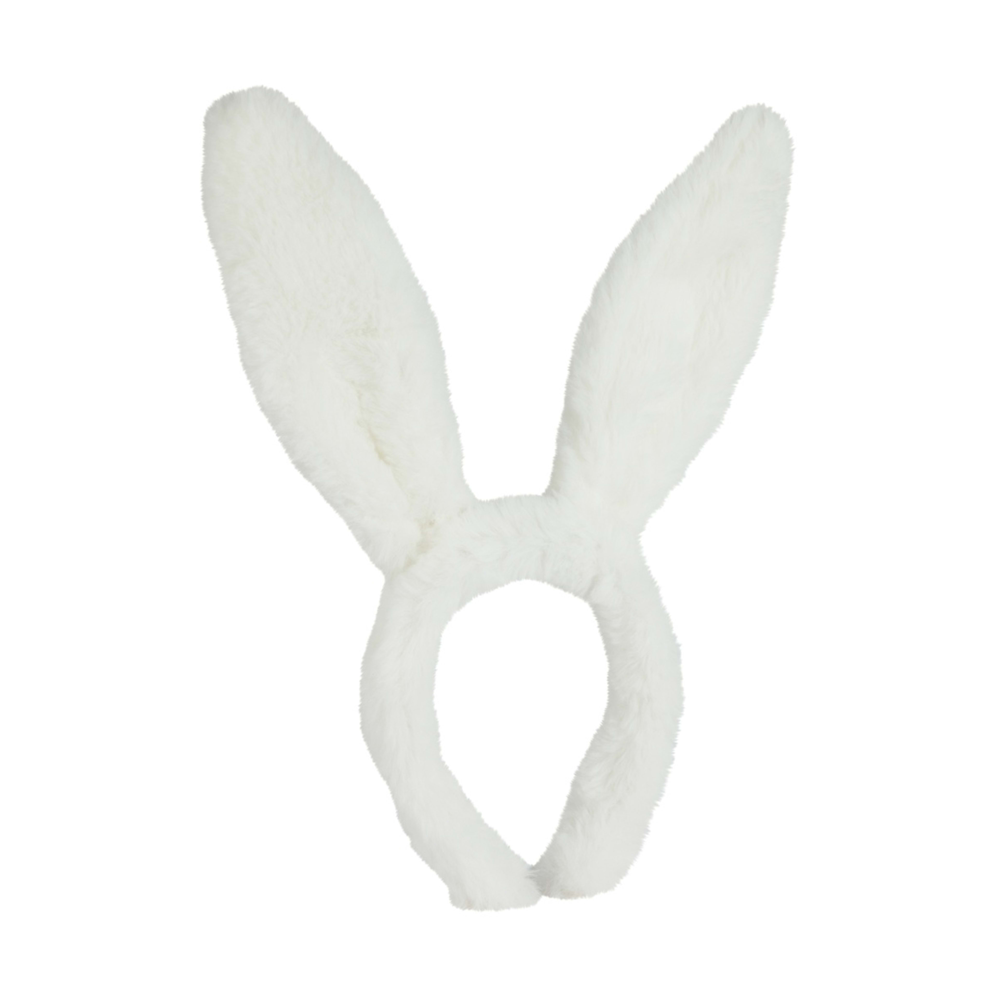 2 White Plush Bunny Ears, 2 of 4