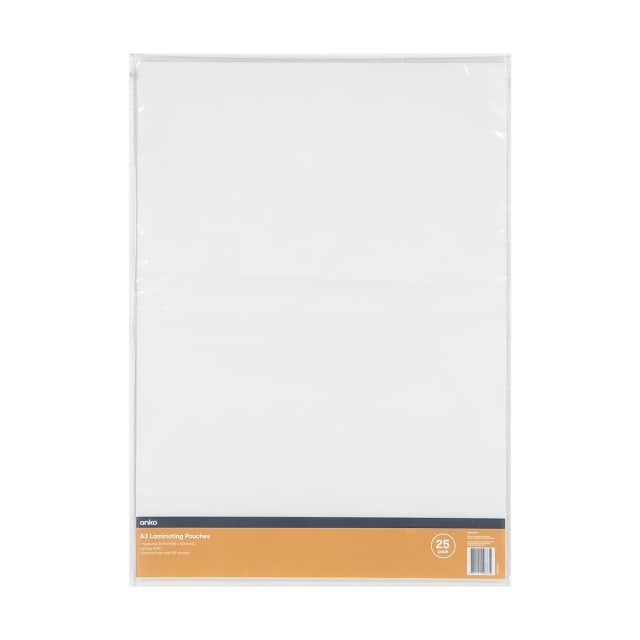 25 Pack A3 Laminating Pouches Kmart NZ
