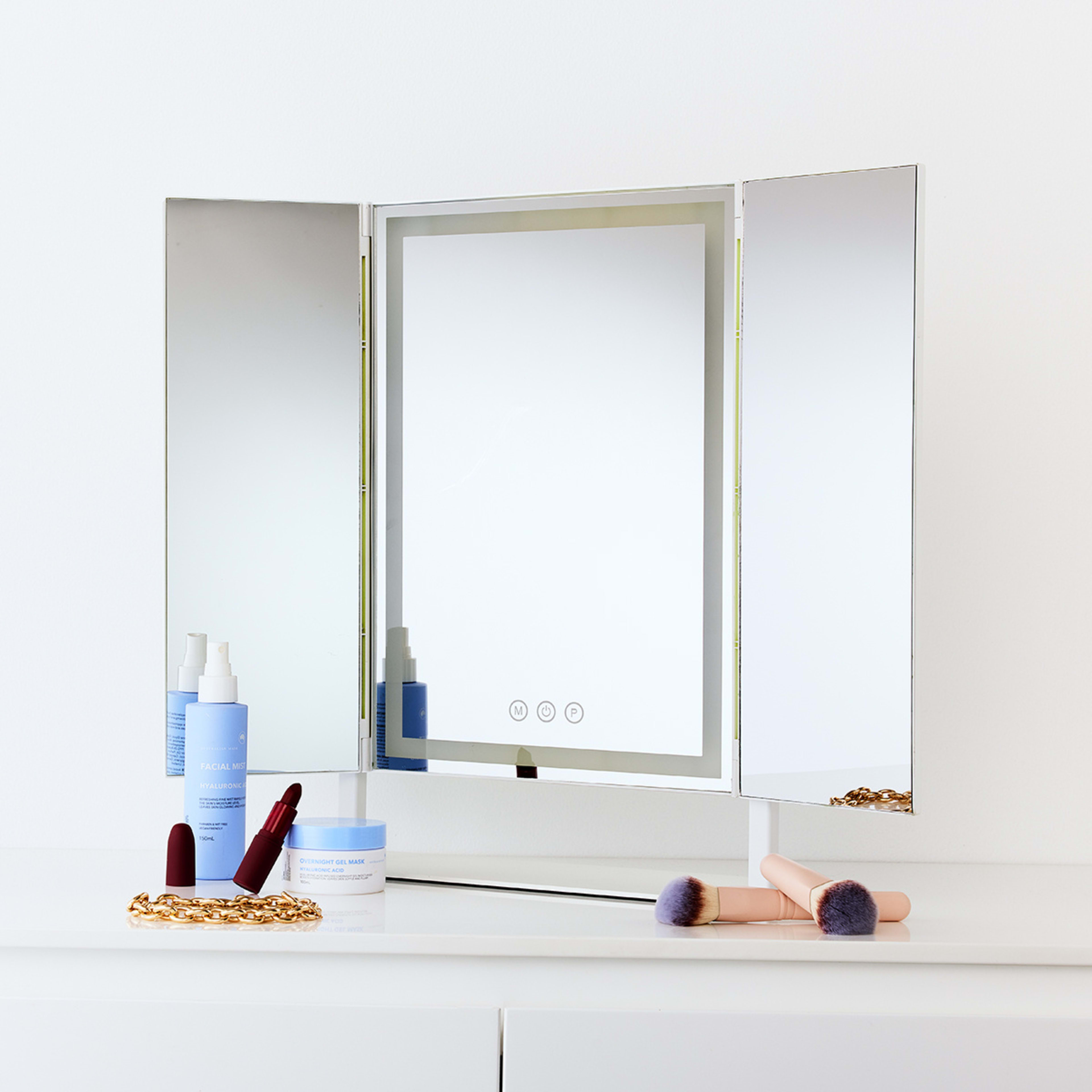 2 Trifold Large LED Mirror, 2 of 9