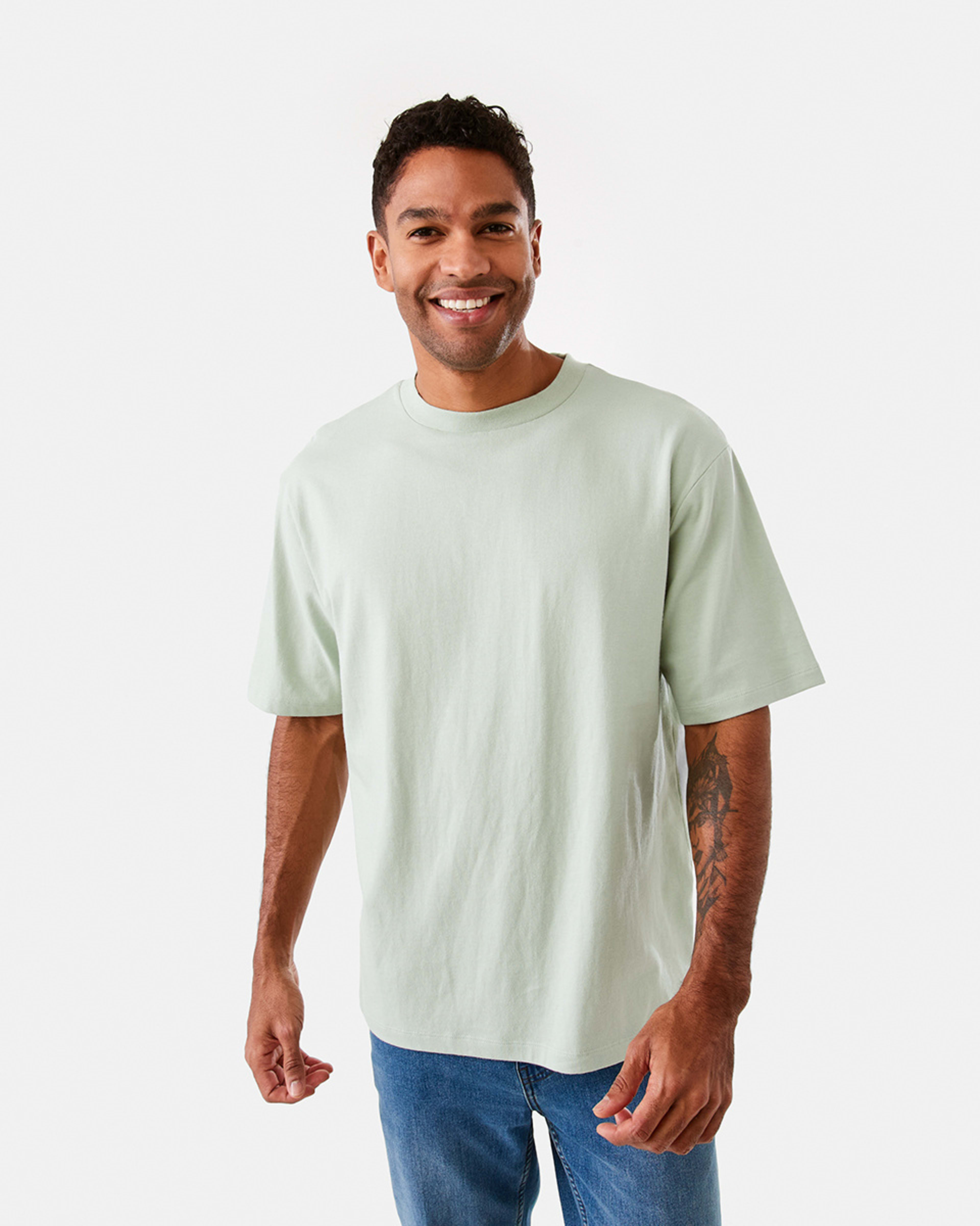 1 Oversized Heavyweight T-shirt Grn Frsty, 1 of 6