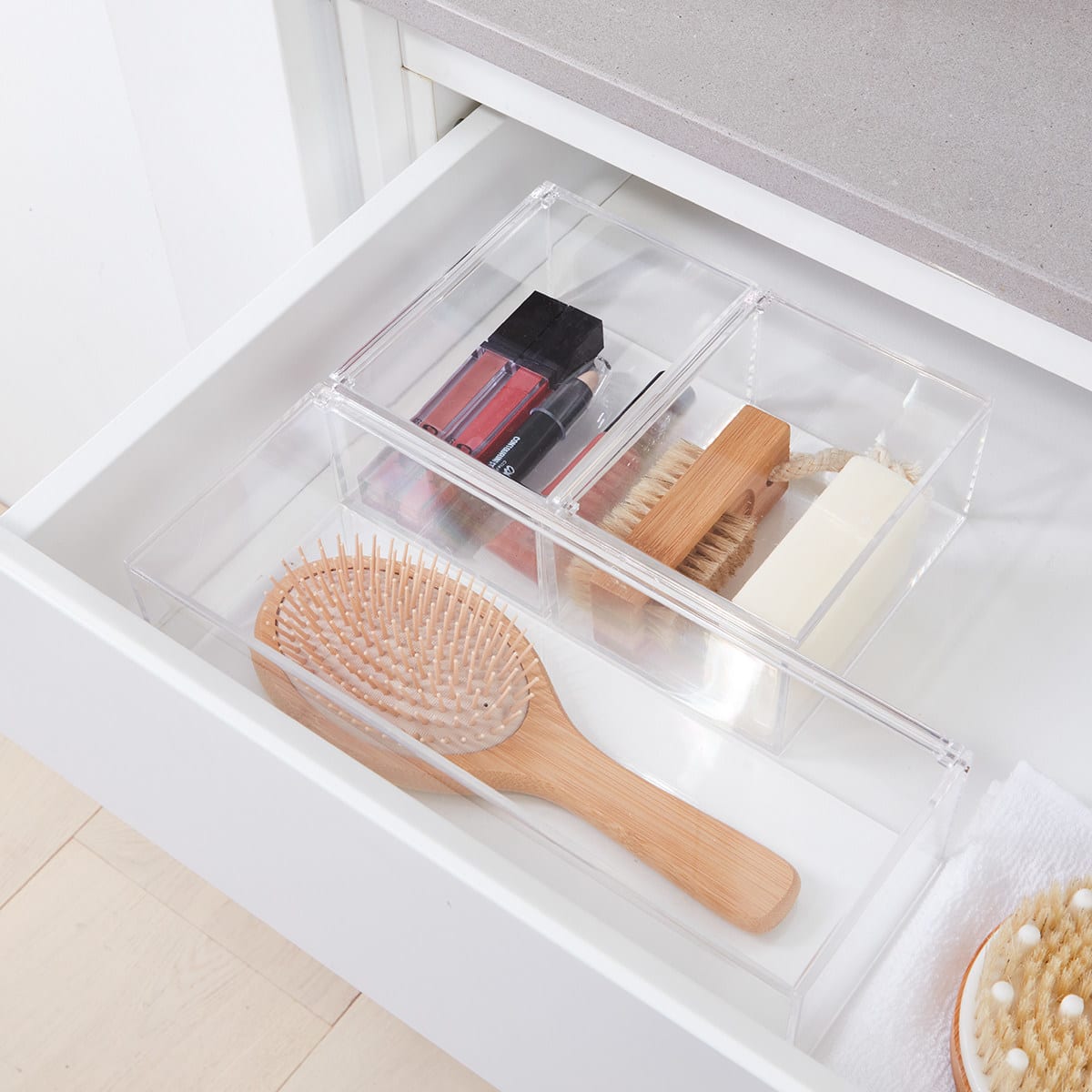 Set of 3 Clear Storage Boxes Kmart