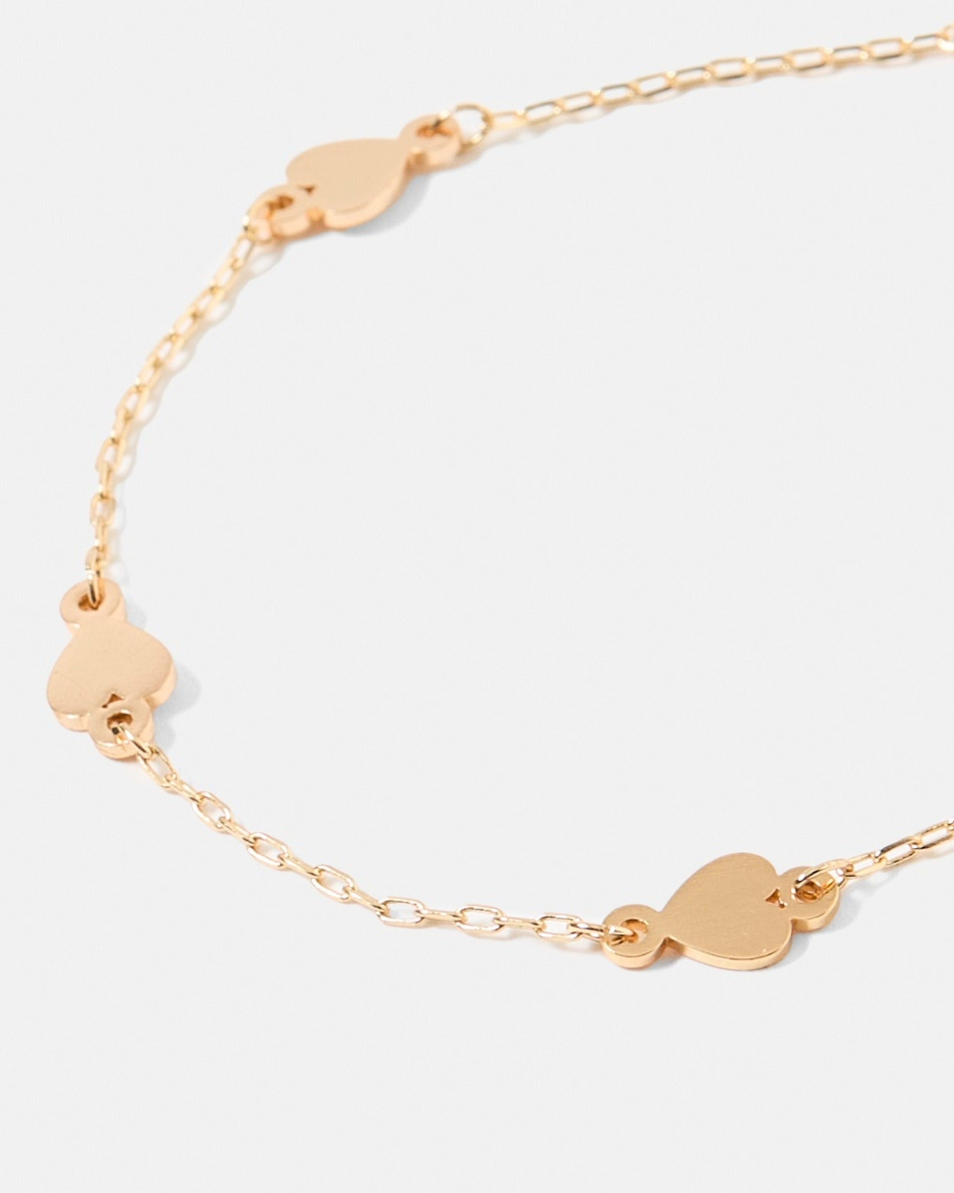 3 4 Pack Heart Charm Bracelets - Gold Tone Gold, 3 of 7