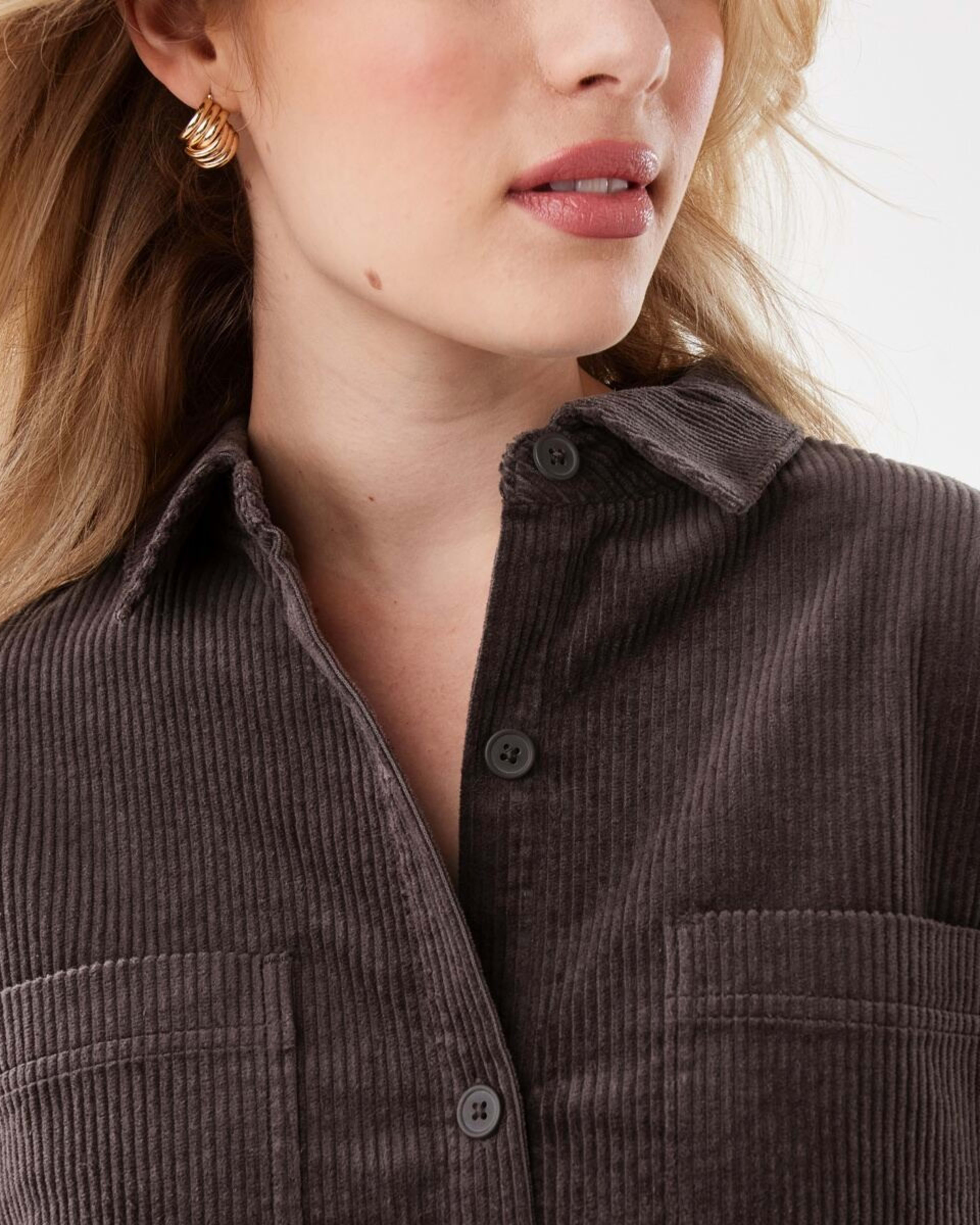6 Long Sleeve Corduroy Shirt Espresso, 6 of 7