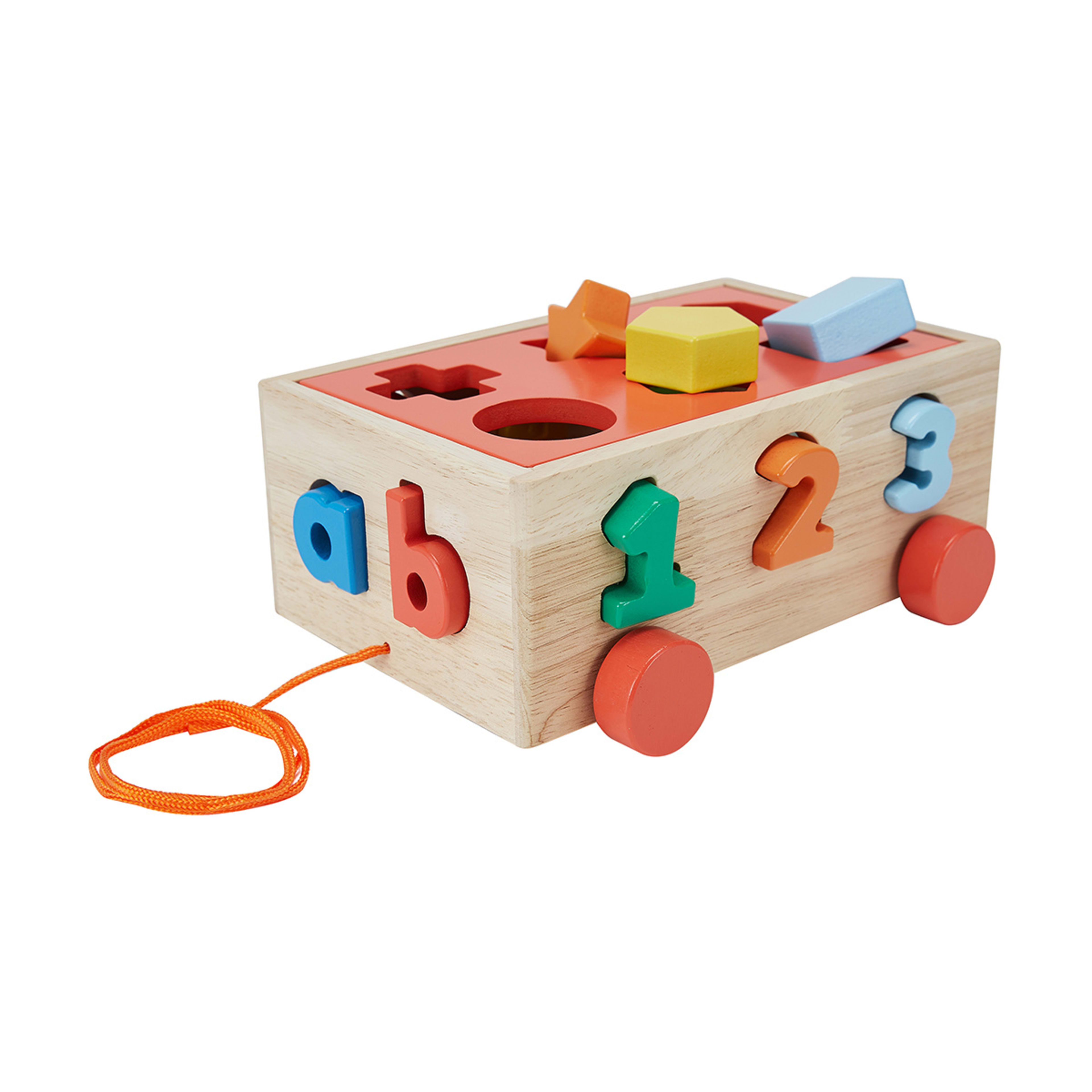 Wooden Shape Sorter Pull Along Toy Kmart