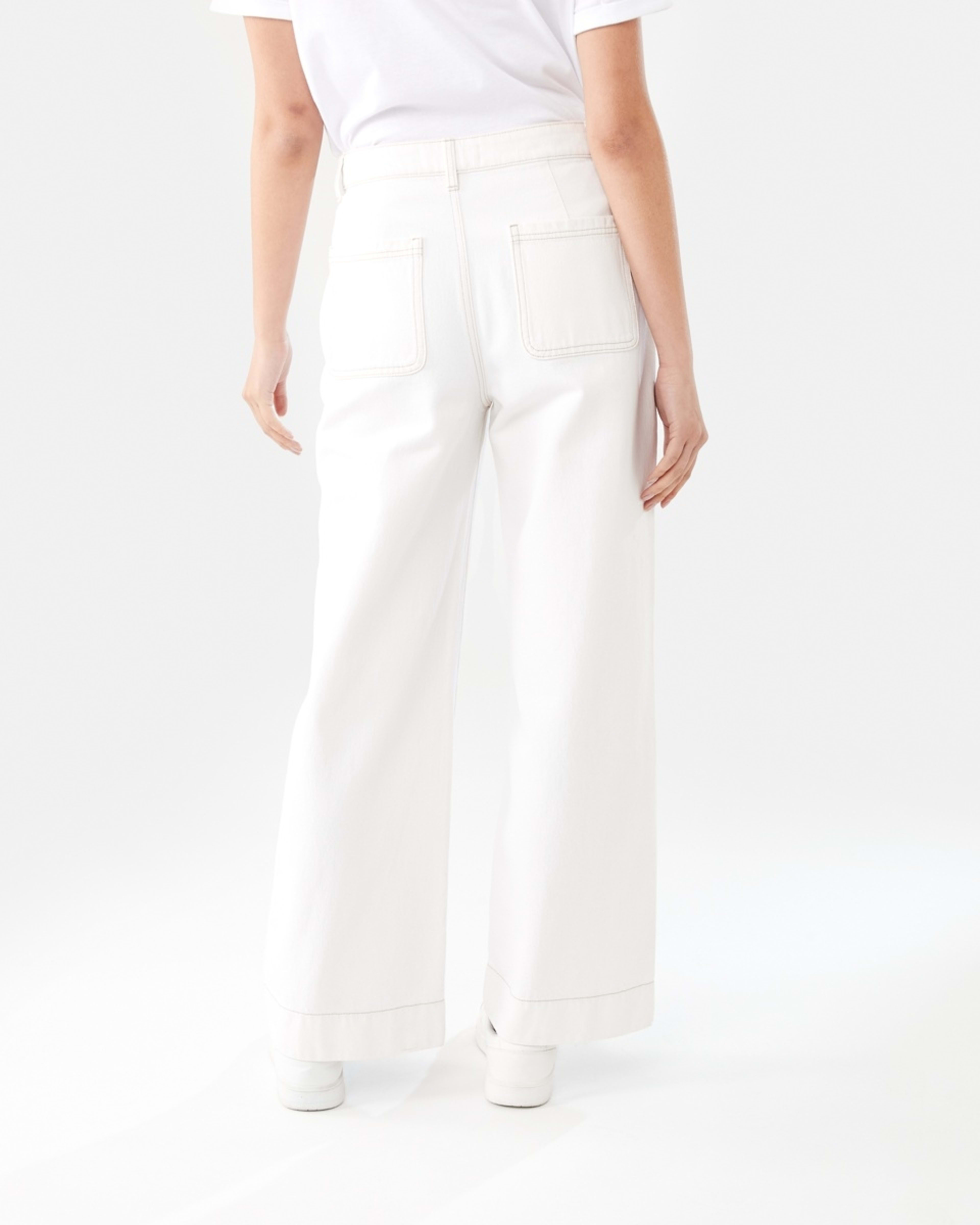 4 Wide Leg Pocket Jeans ECRU DENIM, 4 of 9