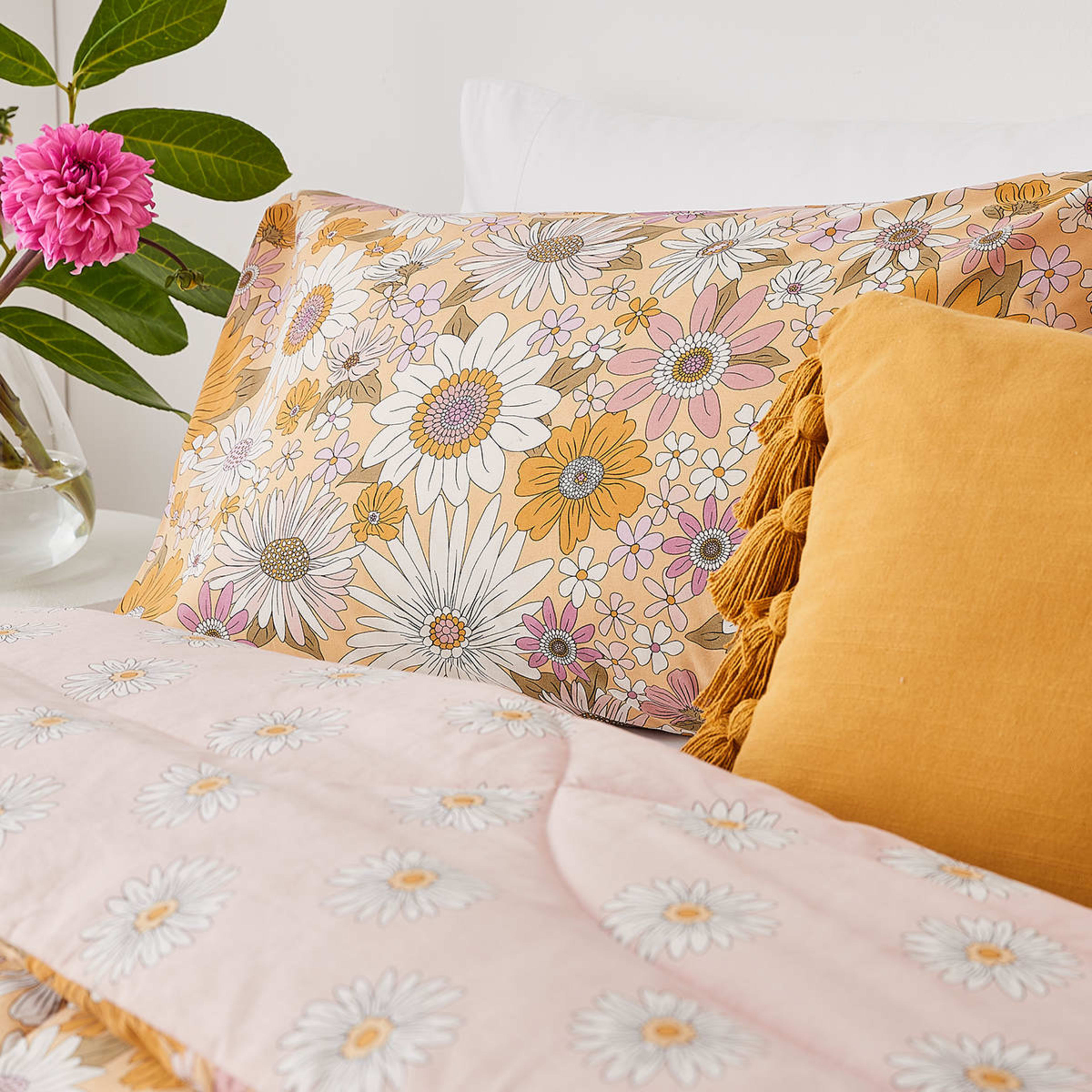 Clementina Cotton Rich Reversible Comforter Set Double Bed Kmart NZ