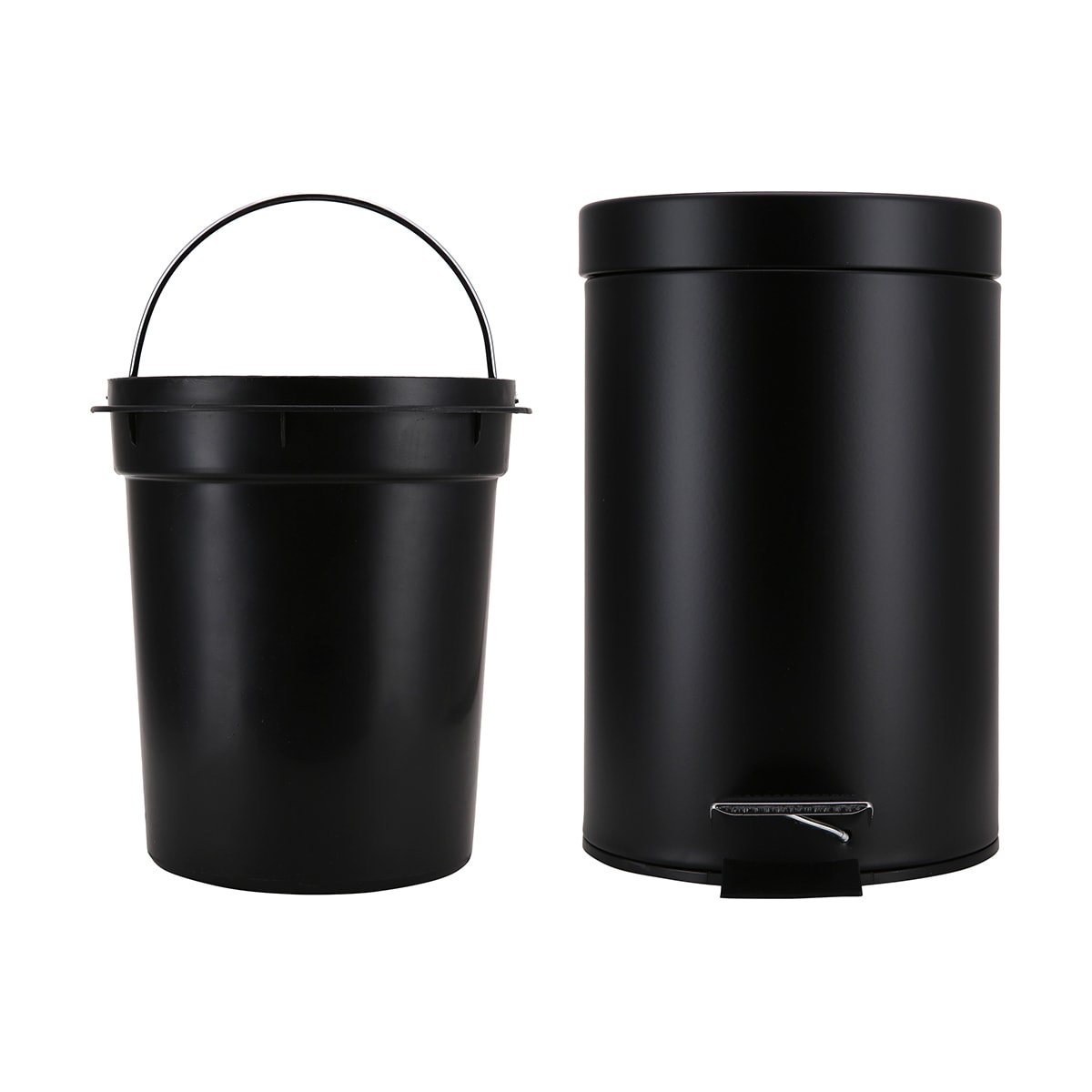 3L Rubbish Bin Black Kmart