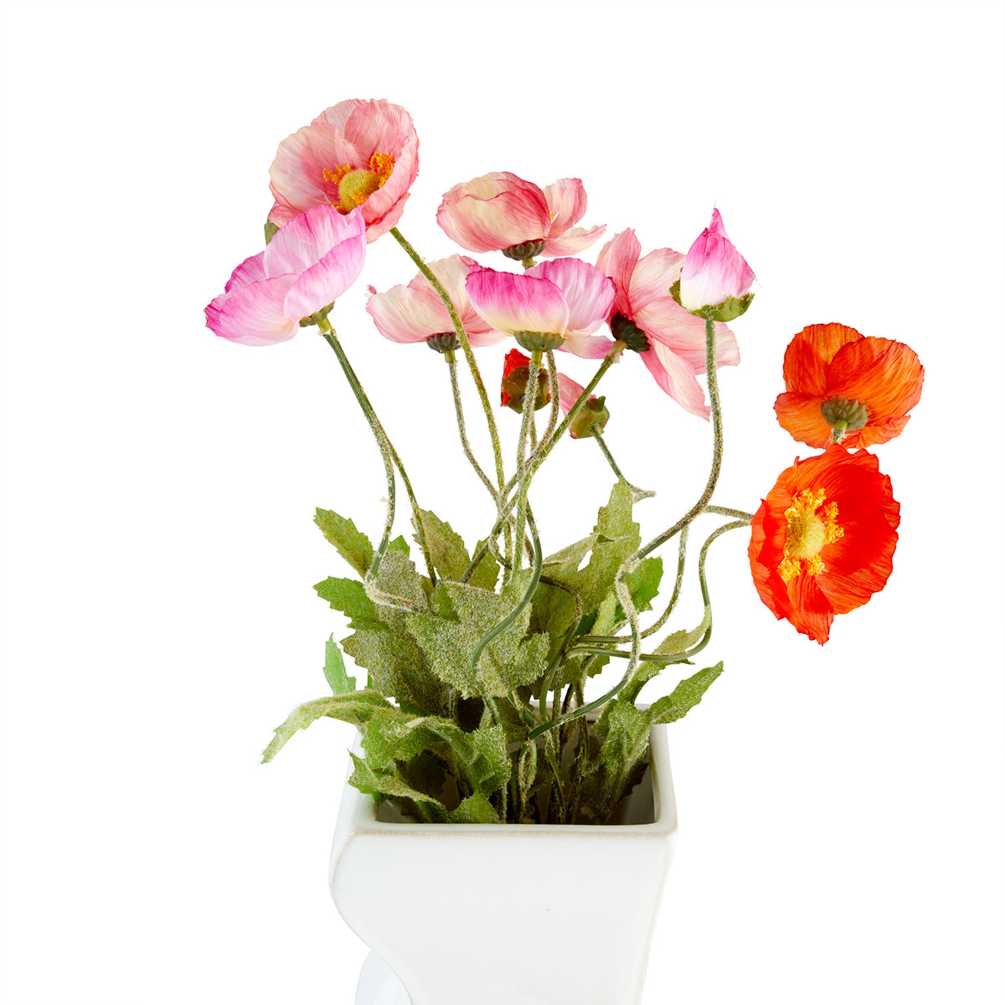 Artificial Poppies in Vase Kmart