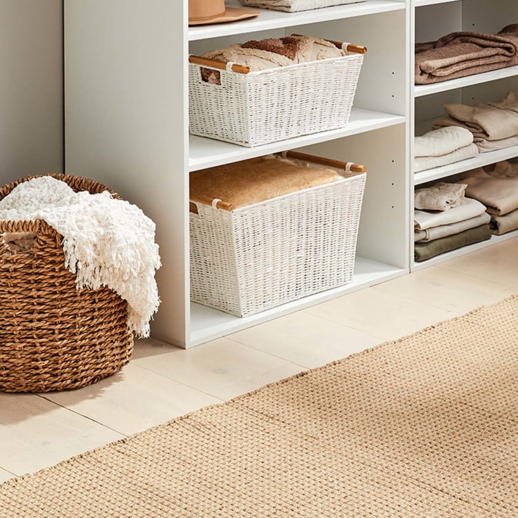 Round Chunky Weave Scoop Top Basket Kmart