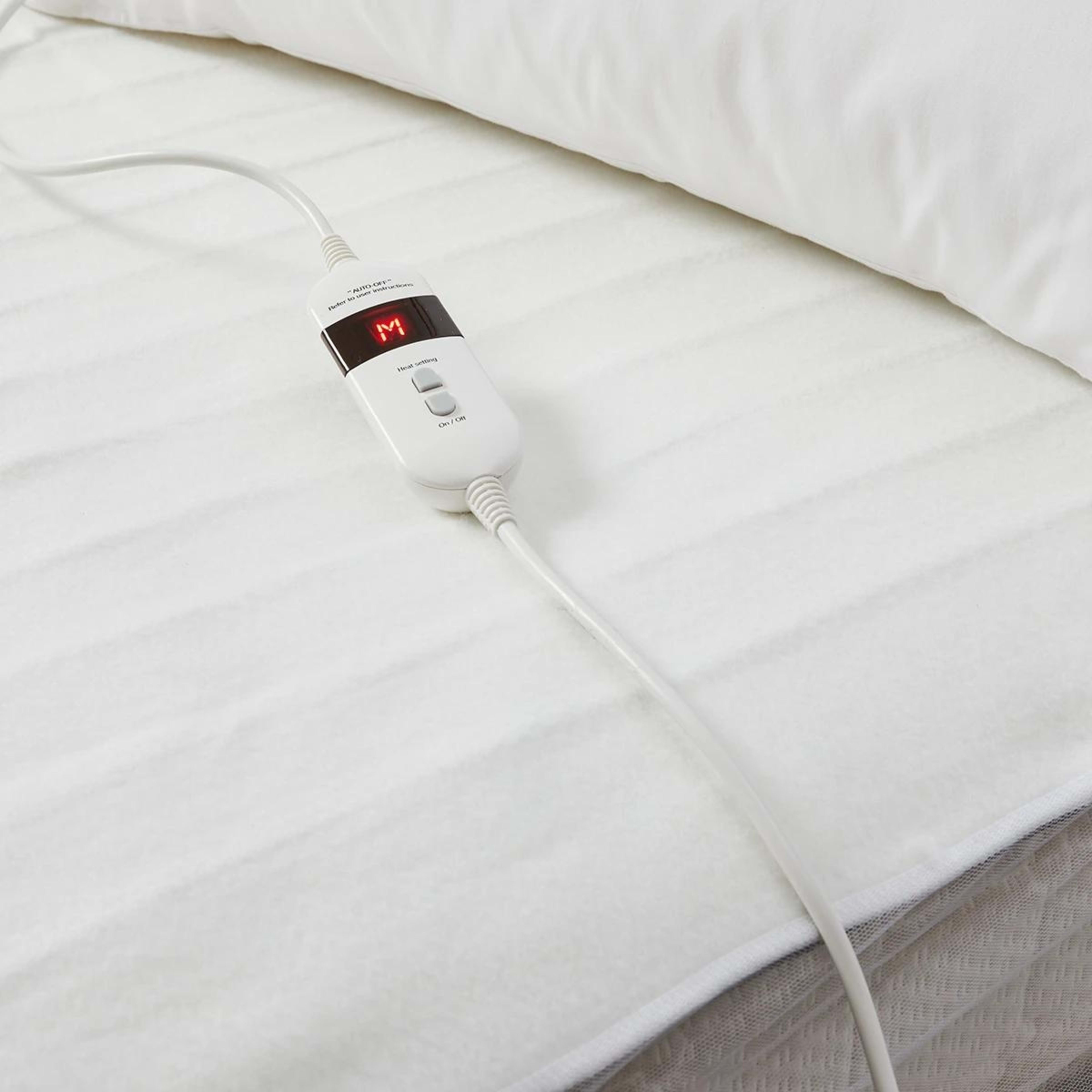 1 Fitted Electric Blanket - King Single Bed, White, 1 of 7