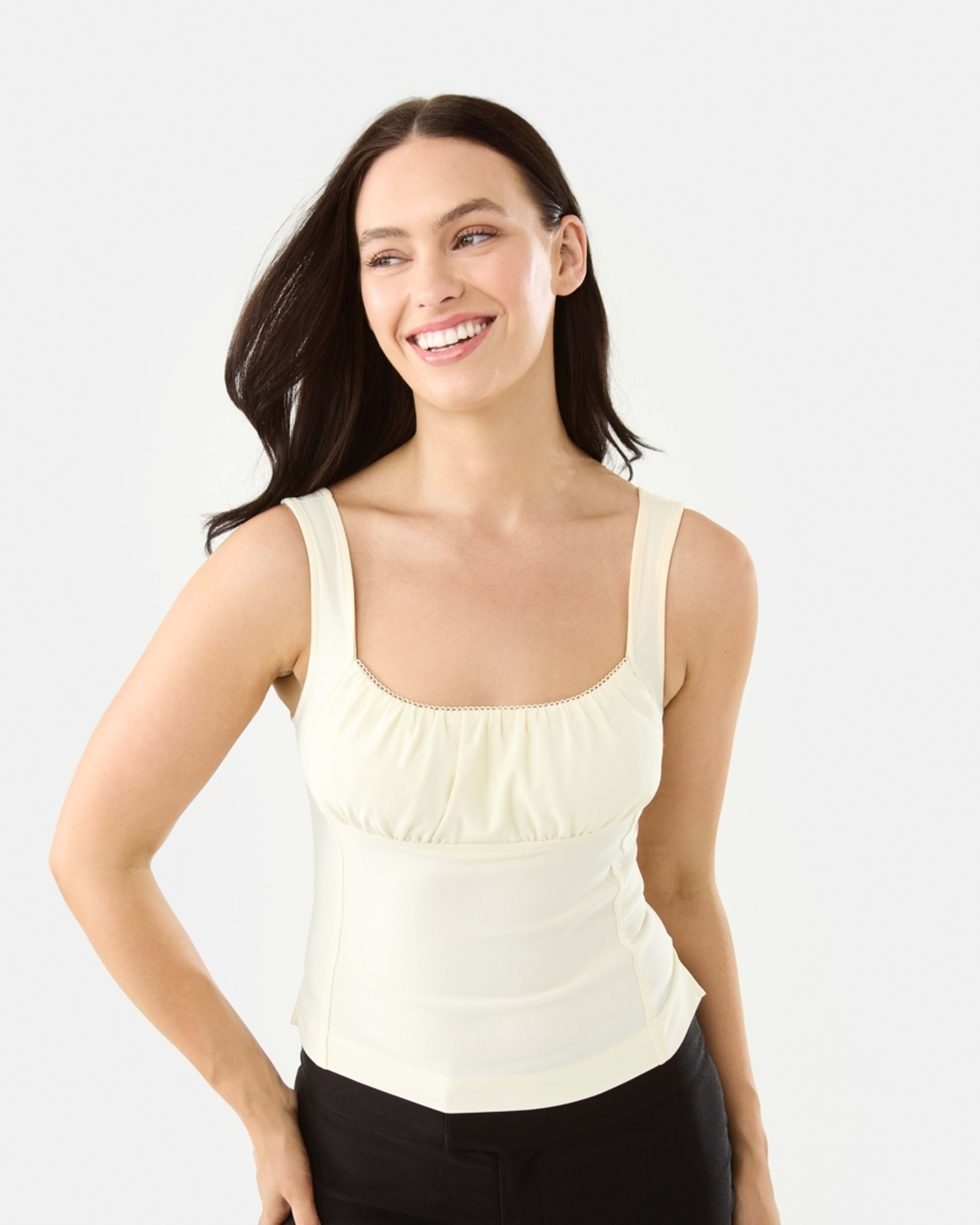 1 Sleeveless Tailored Top Glow Yellw