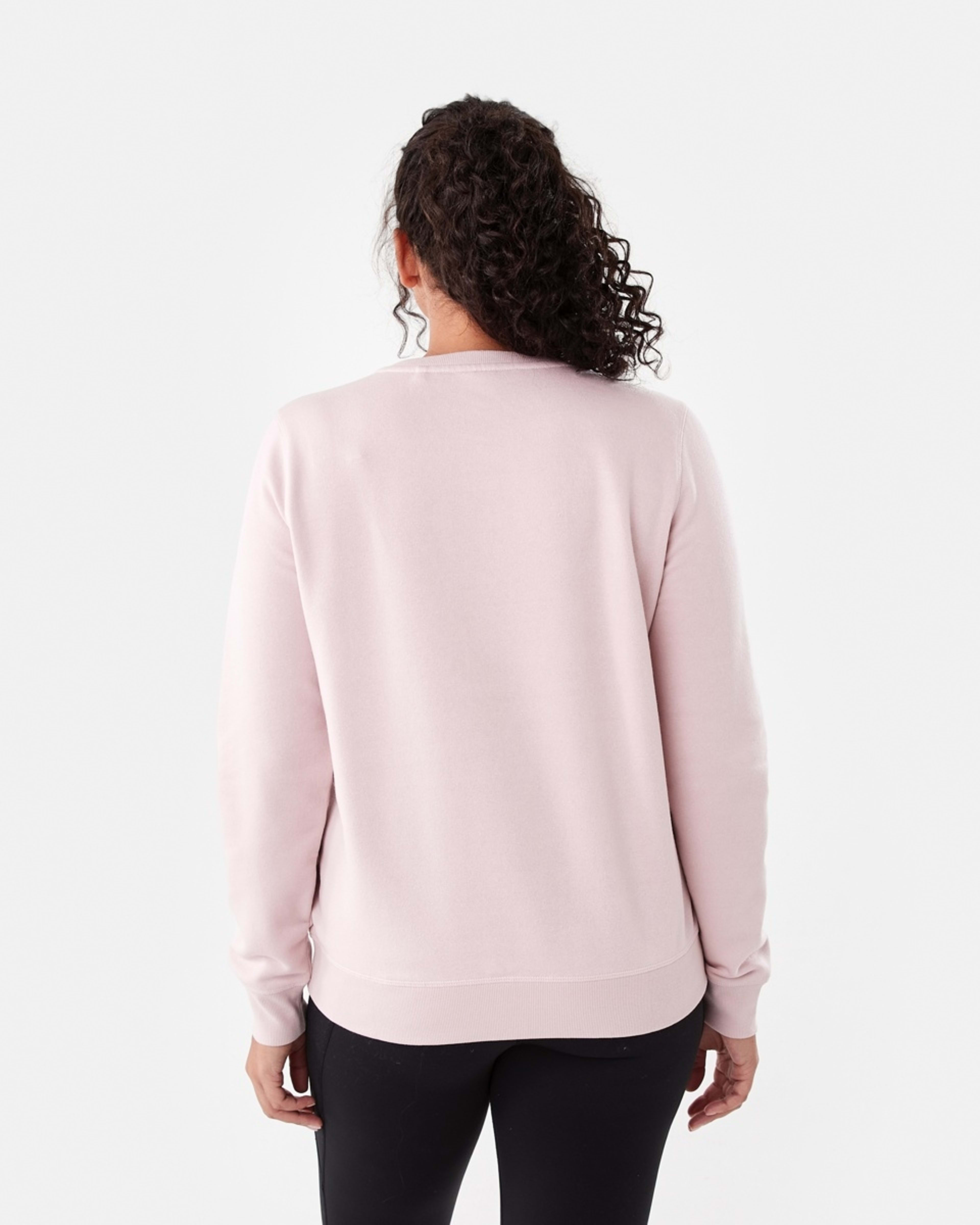 3 Active Womens Basic Crew Sweatshirt QUARTZ PINK, 3 of 5