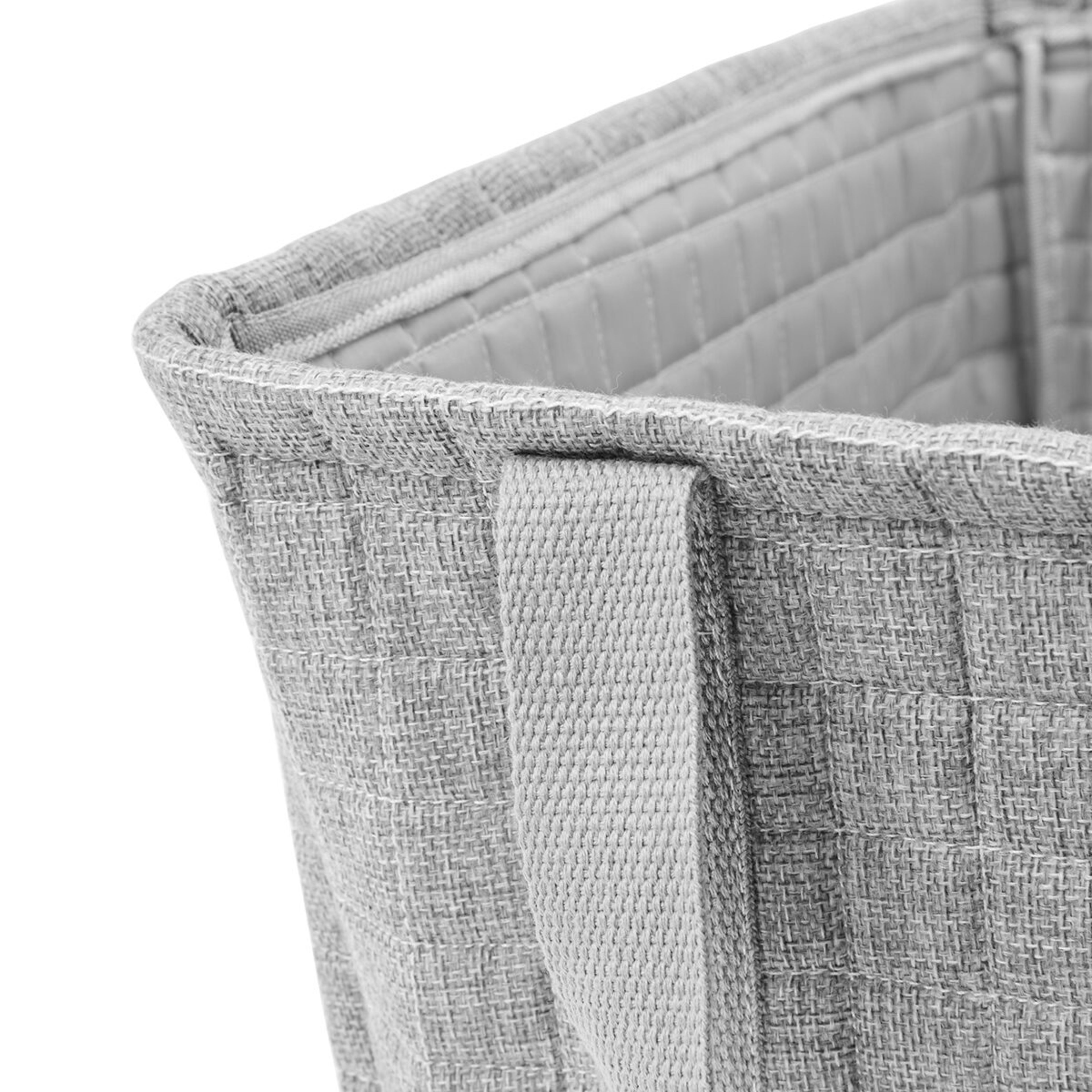 6 Rectangle Quilted Basket - Charcoal, 6 of 7