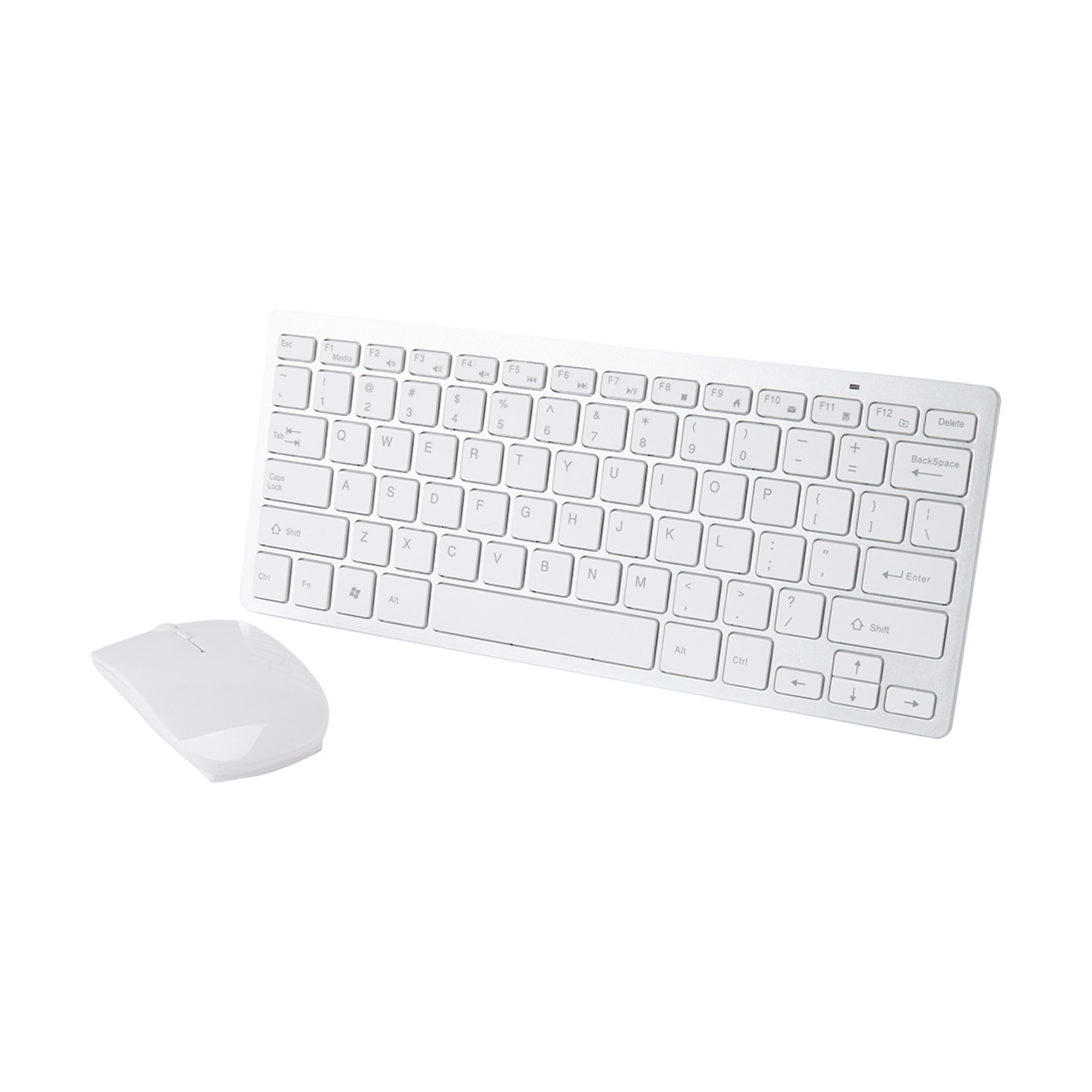 Wireless Keyboard and Mouse Combo - White and Silver - Kmart