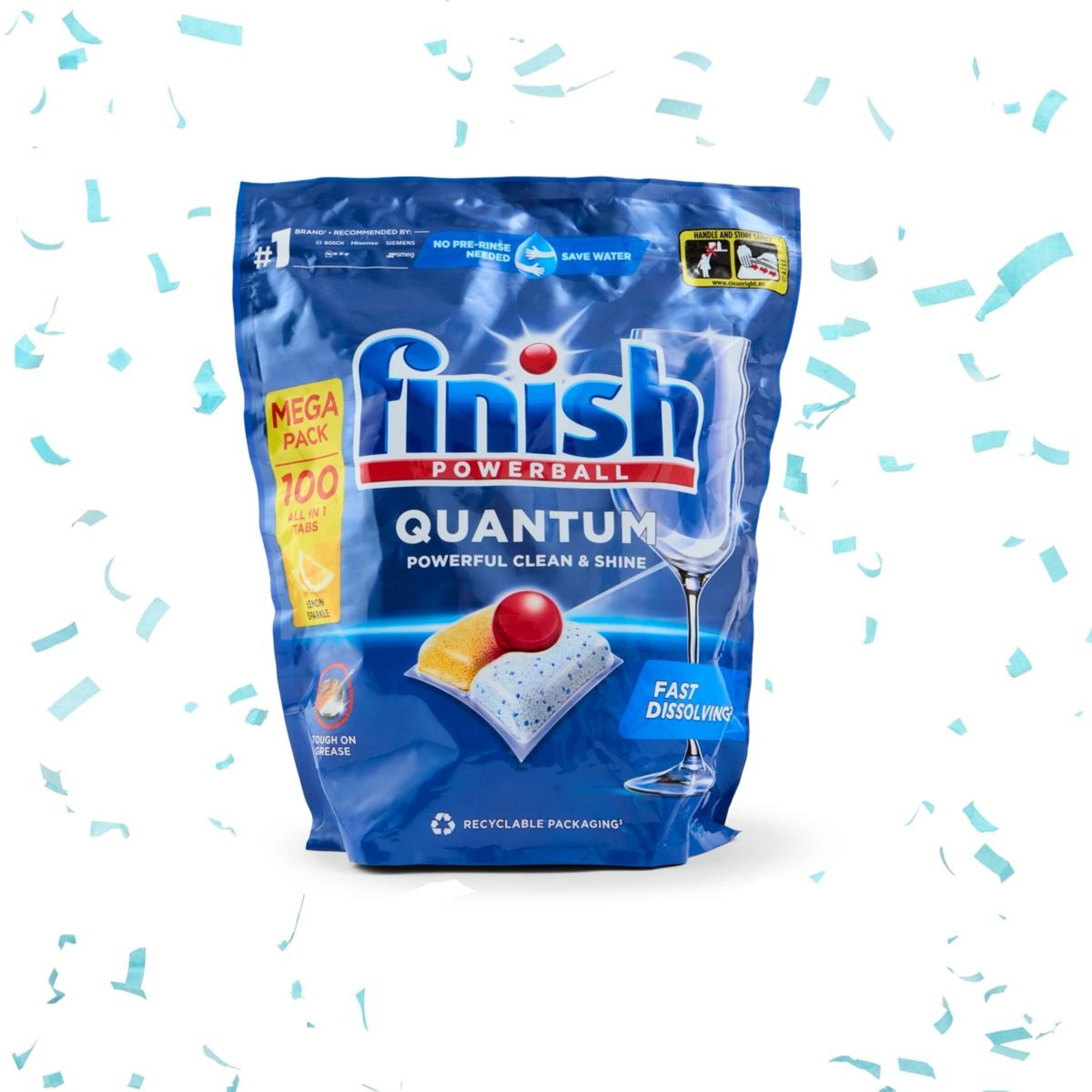 1 100 Pack Finish Powerball Quantum Dishwasher, 1 of 7