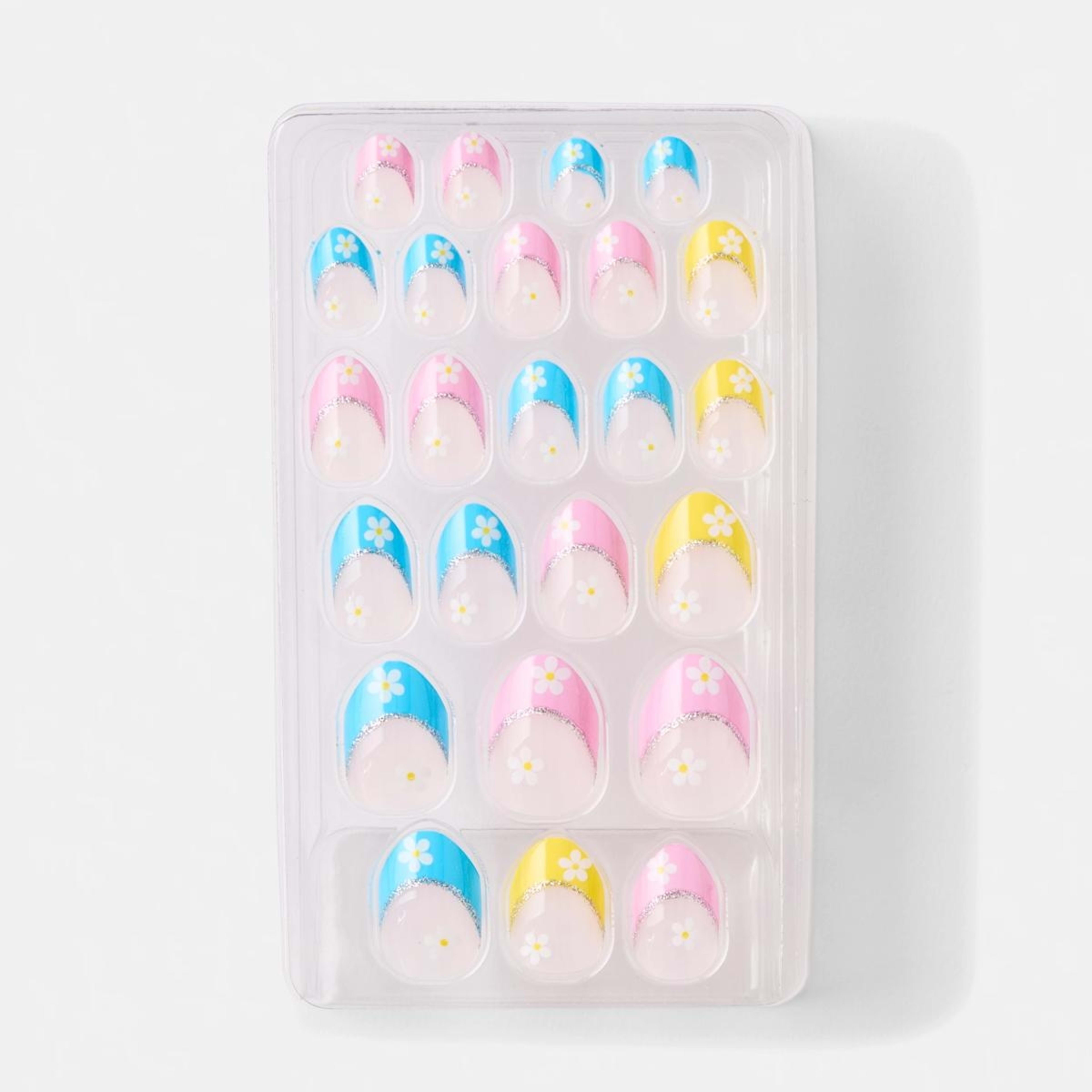 3 OXX Junior 24 Pack Kids Pre-Glued Stick-On Nails - Flowers, 3 of 5
