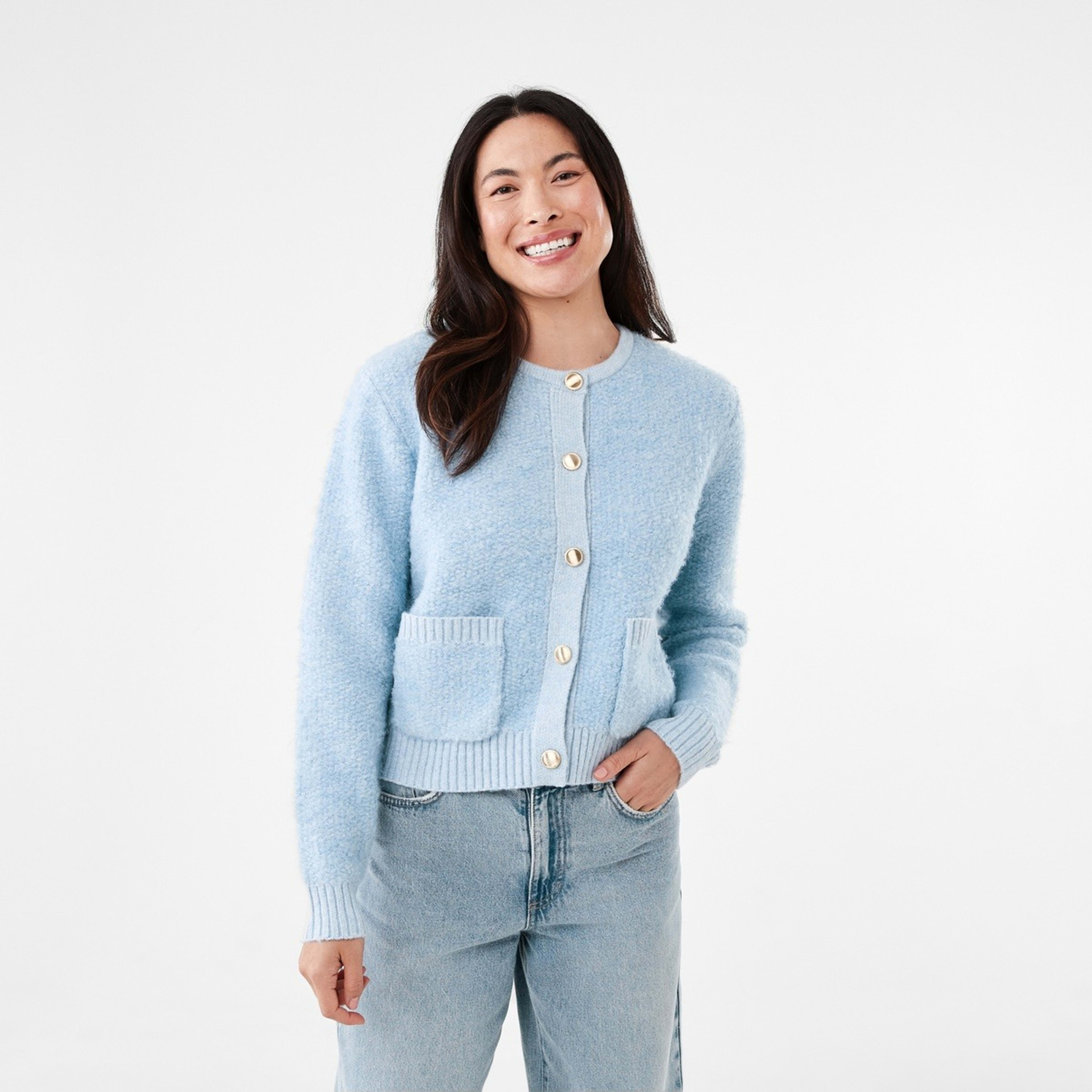 1 Pocket Textured Cardigan Skyway, 1 of 6