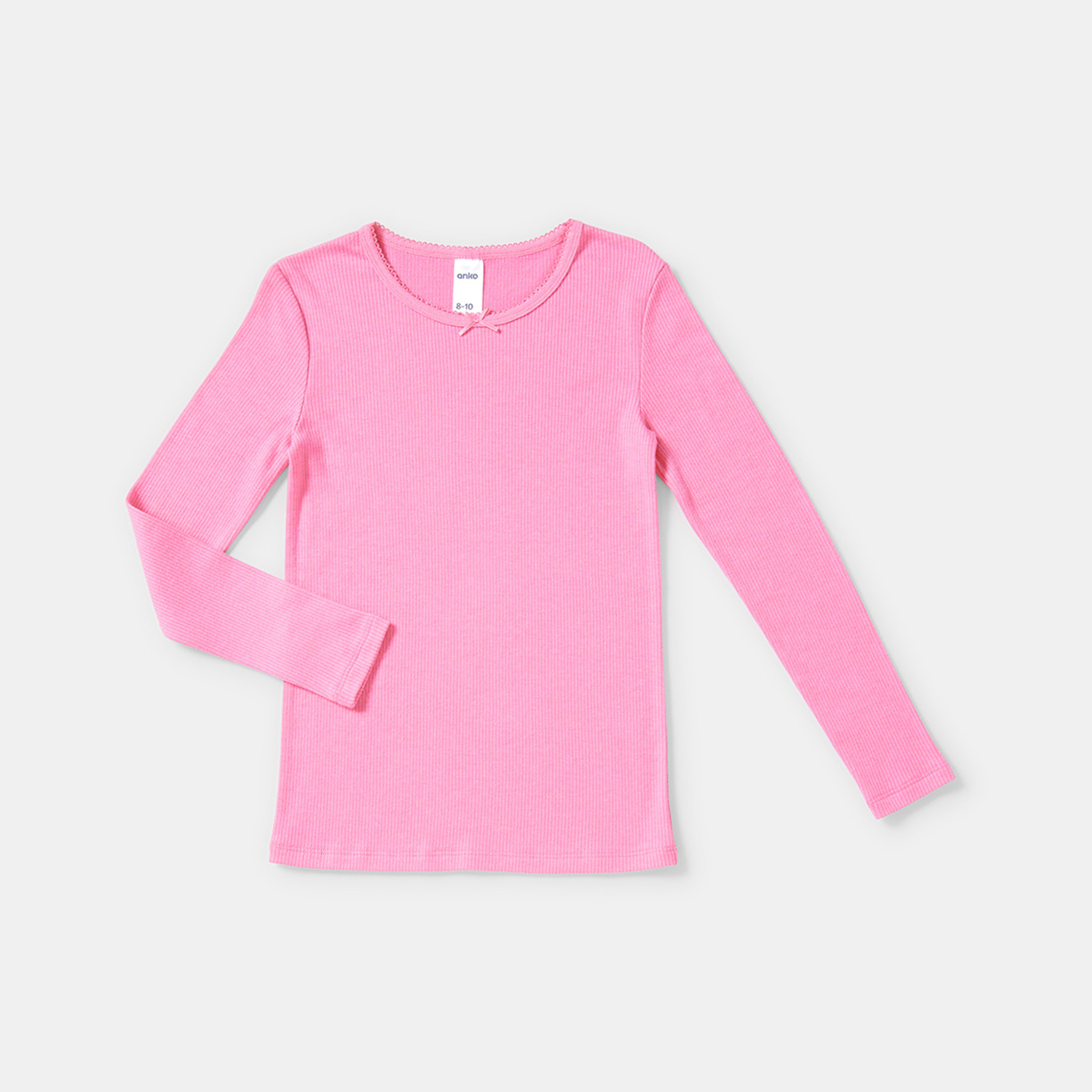 6 2 Pack Long Sleeve Thermal Top Light Pink, 6 of 8