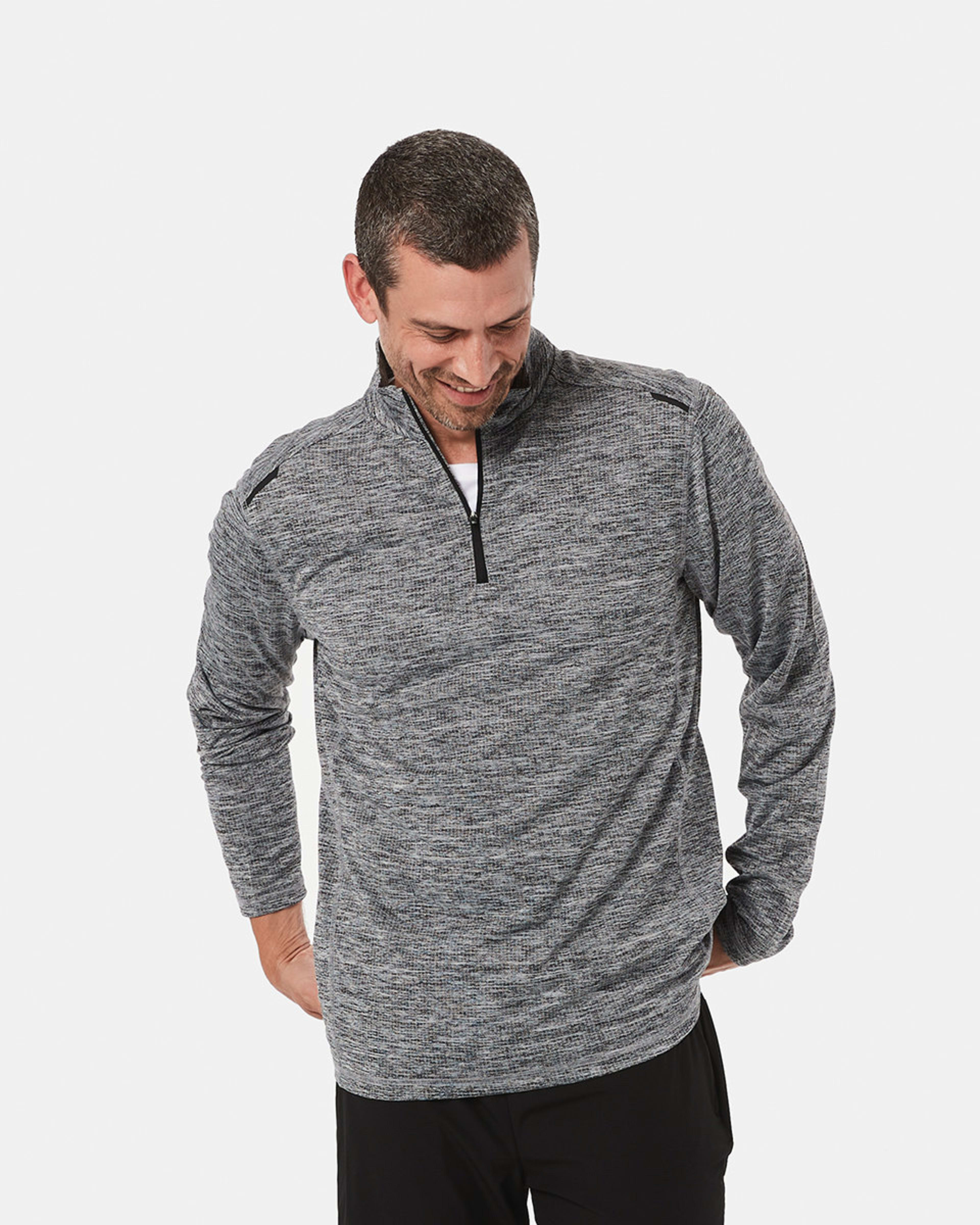 Active Mens Quarter Zip Long Sleeve Training Top Kmart
