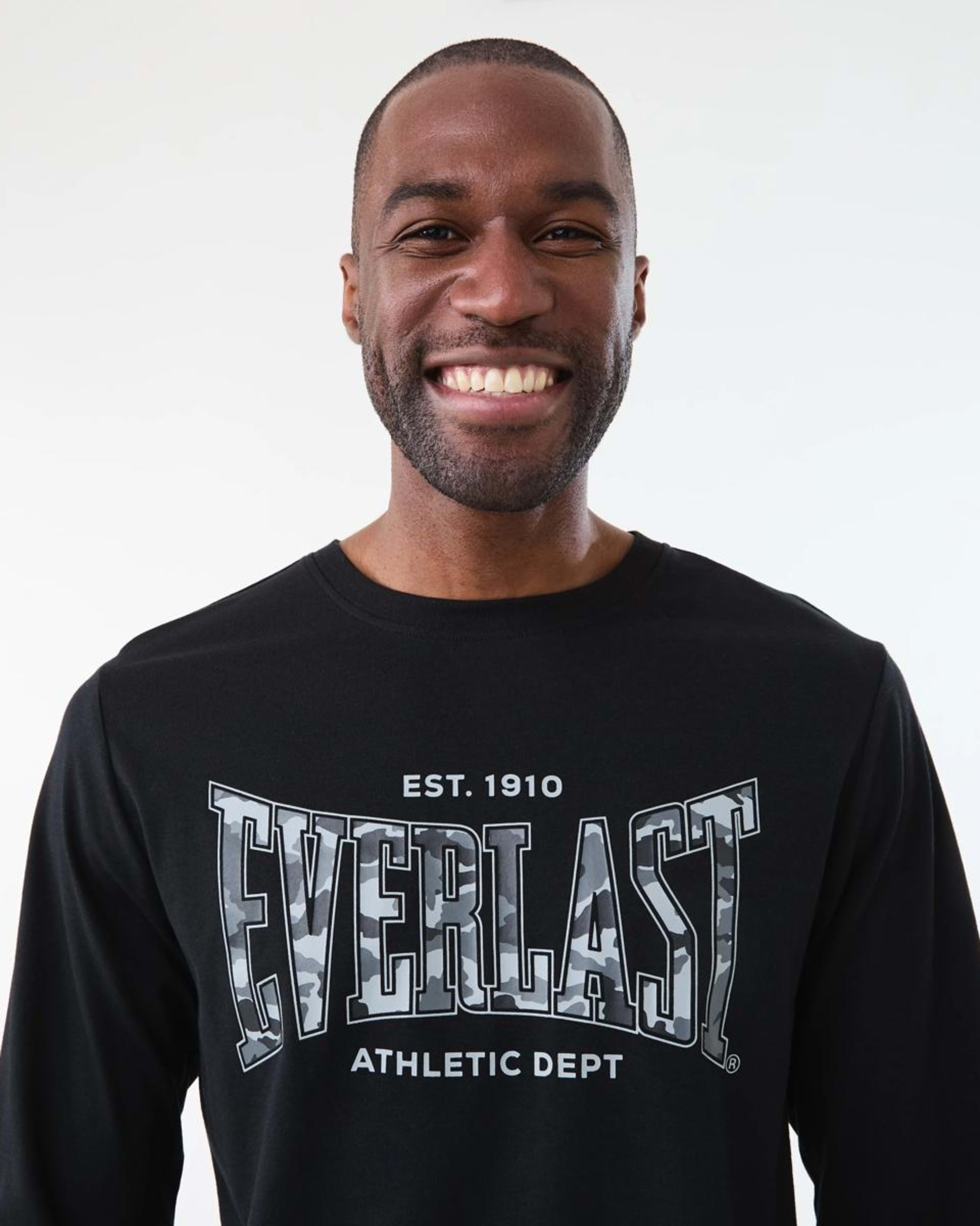 4 Everlast Mens Relaxed Printed Long Sleeve T-shirt EVERLAST BLACK, 4 of 6