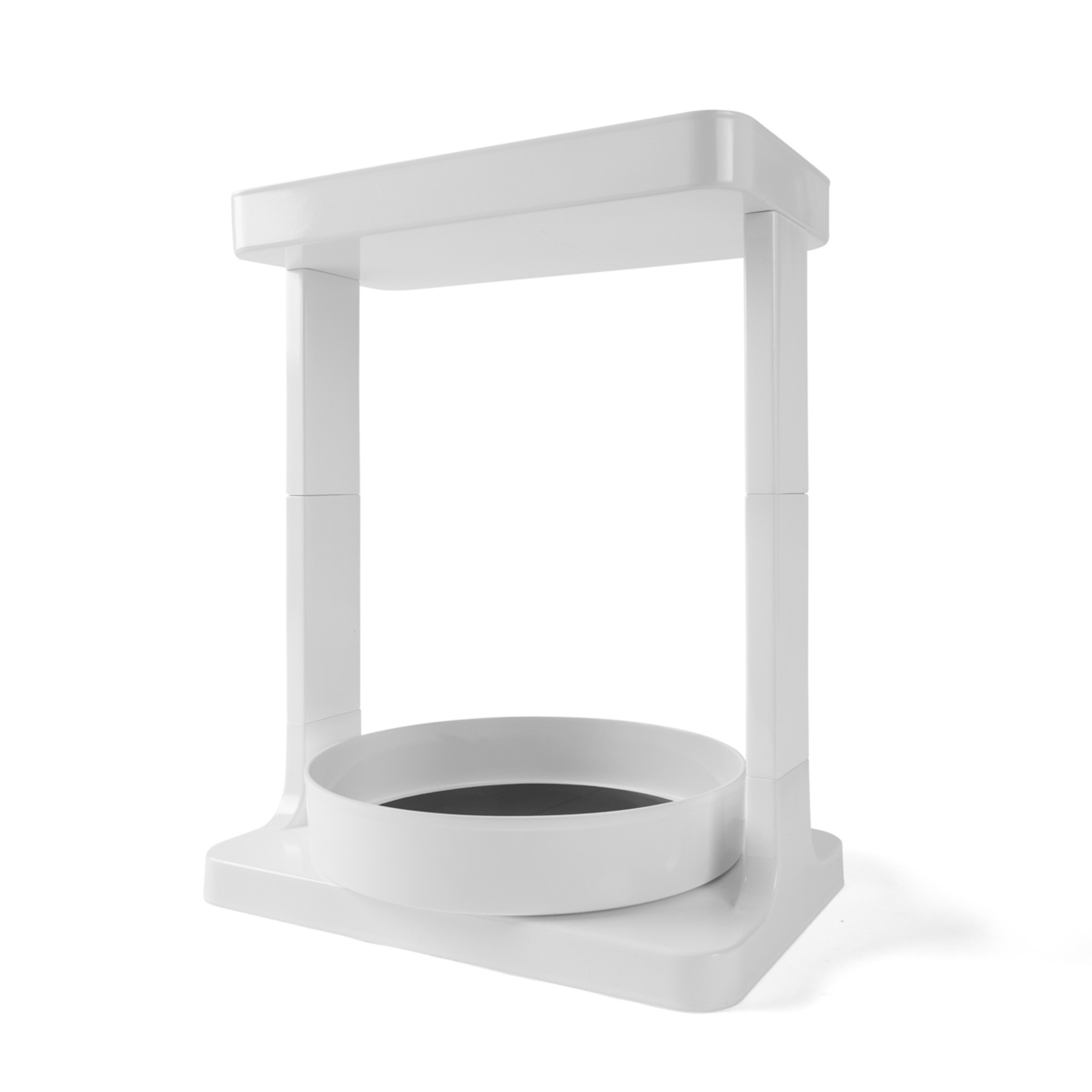 2 White 2 Tier Turntable Shelf, 2 of 10