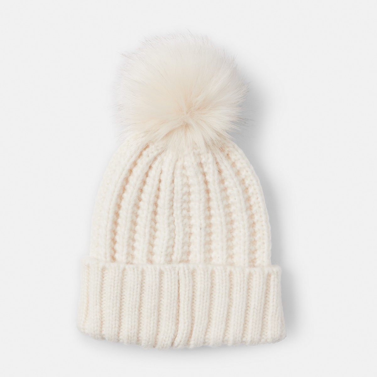 Ribbed Pom Pom Beanie Kmart