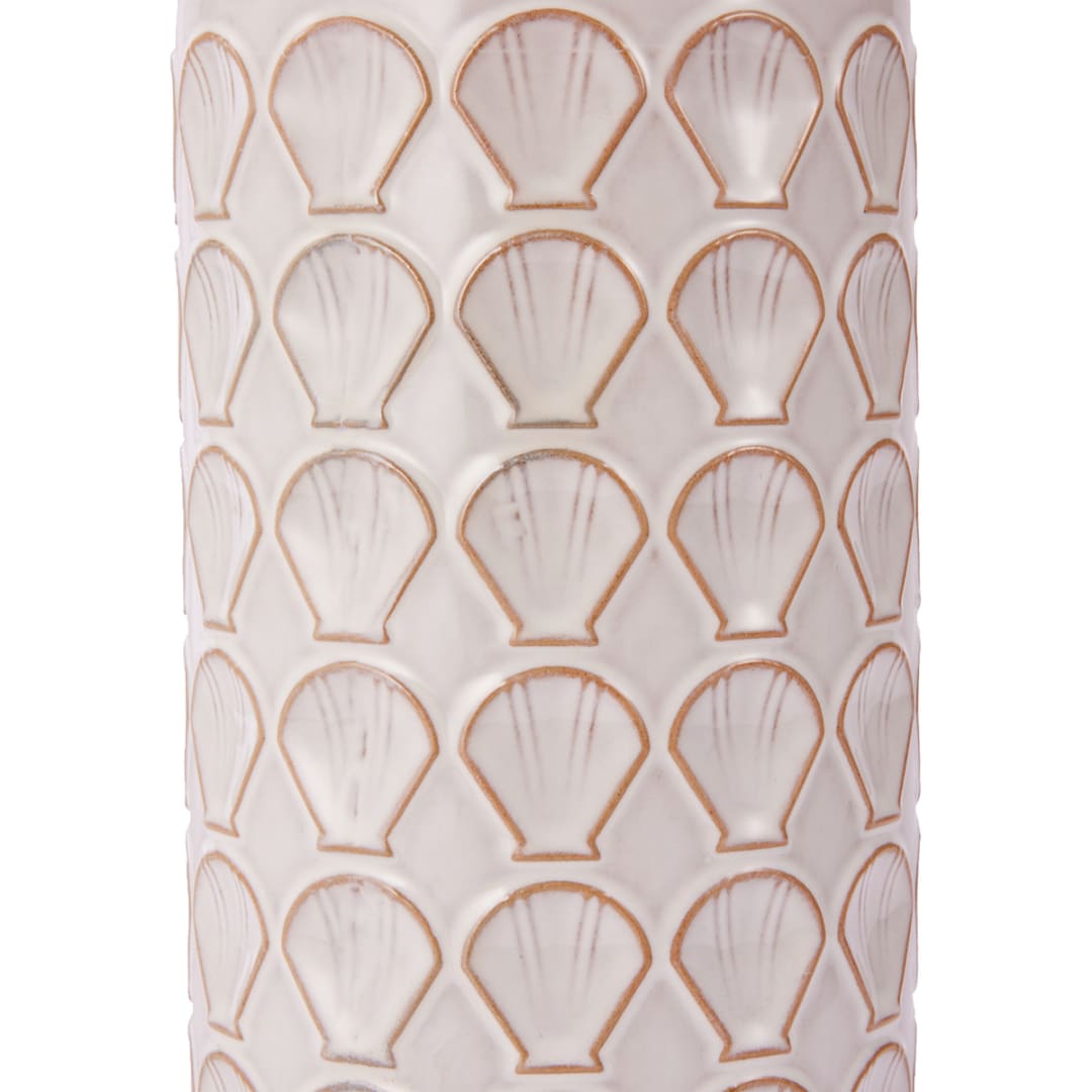 Ceramic Shell Embossed Vase Kmart