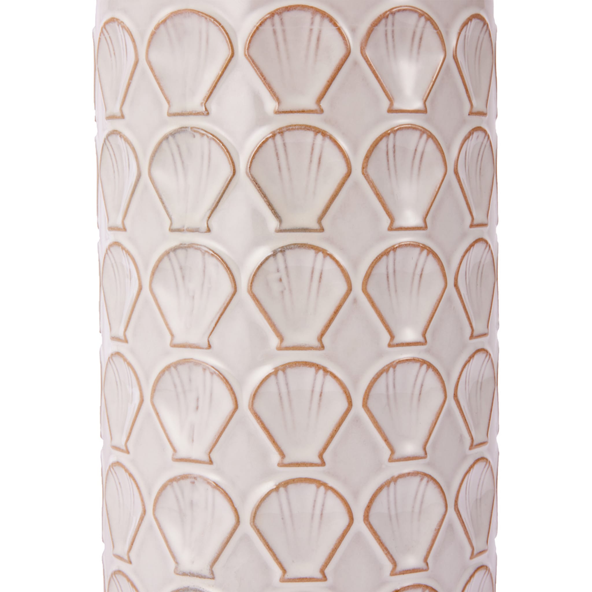 Ceramic Shell Embossed Vase Kmart
