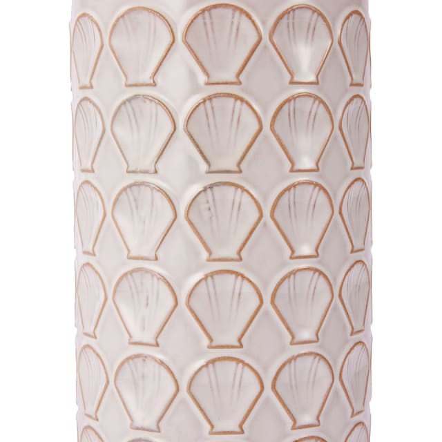 Ceramic Shell Embossed Vase Kmart