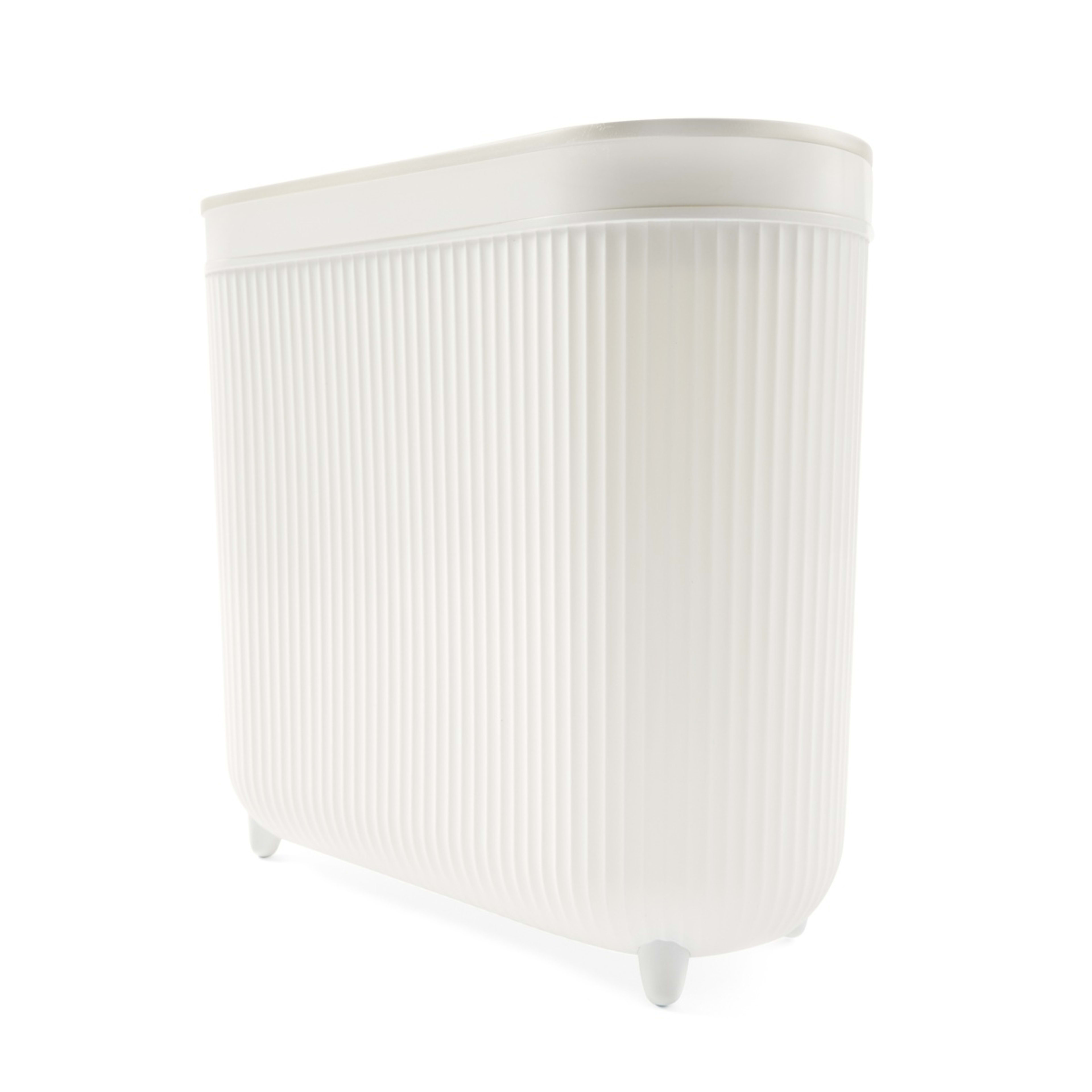 1 8L Push Top Bin - White
