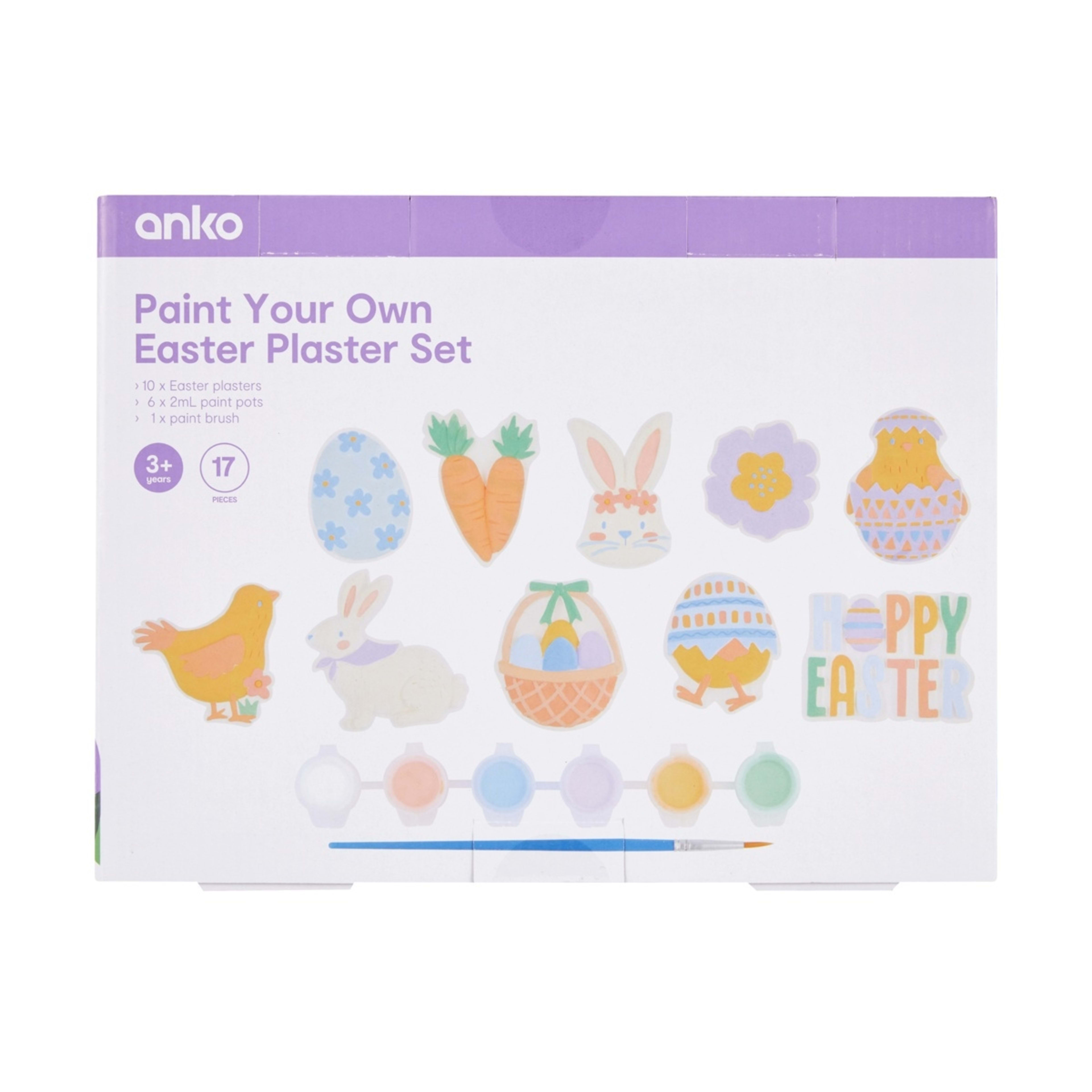 6 17 Piece Paint Your Own Easter Plaster Set, 6 of 6