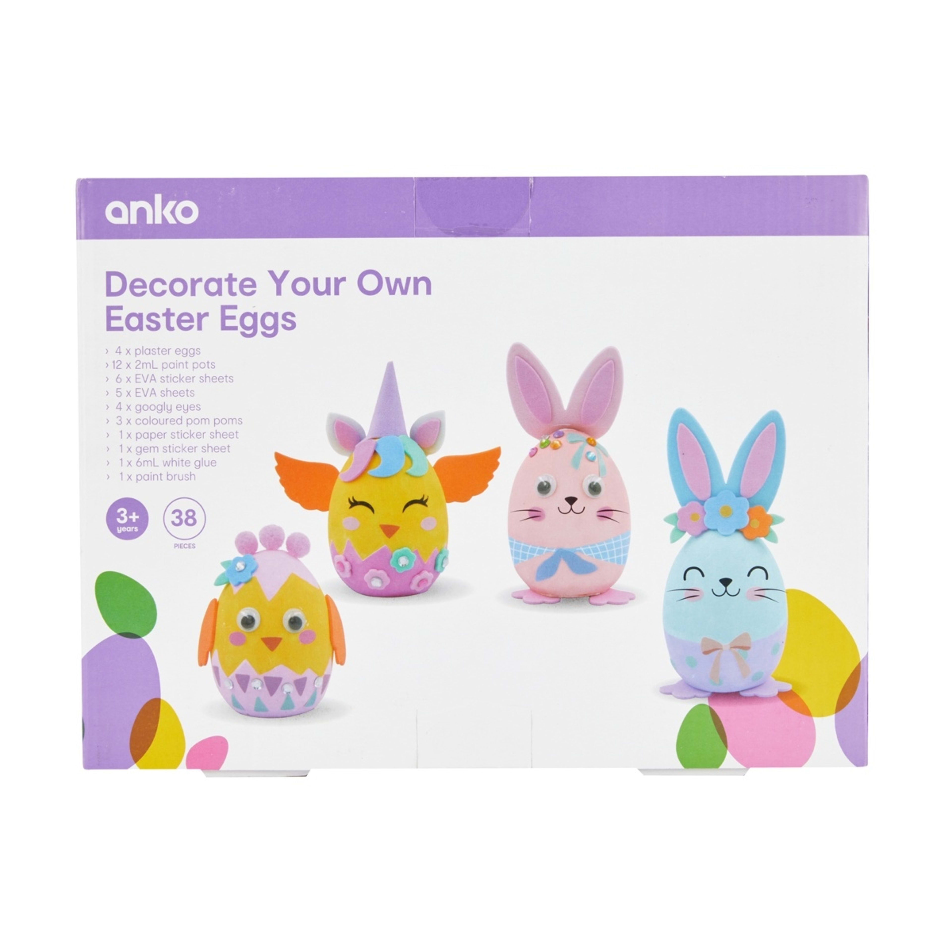 6 38 Piece Decorate Your Own Easter Eggs, 6 of 6