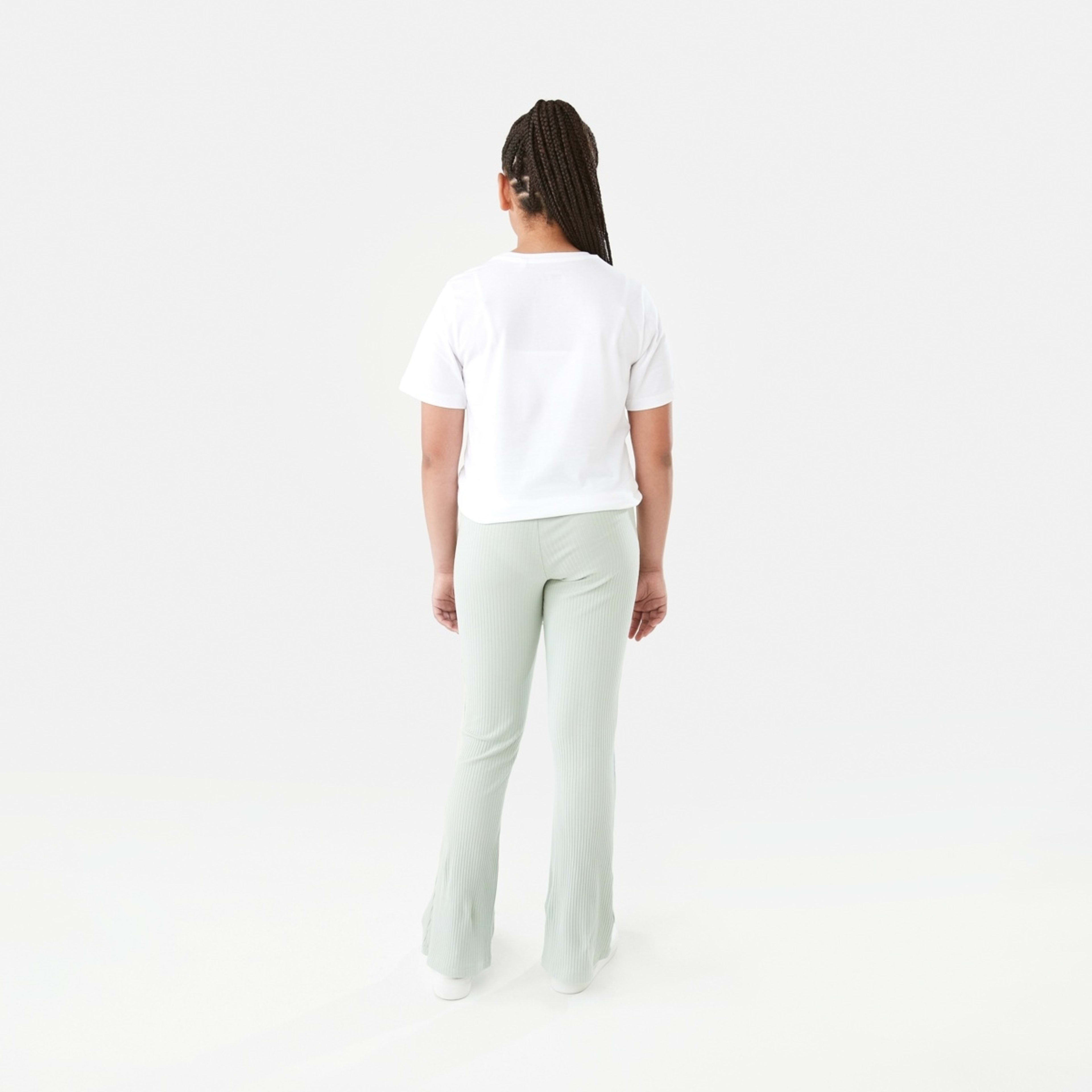 6 Rib Roll Waist Leggings Aqua Grey, 6 of 8