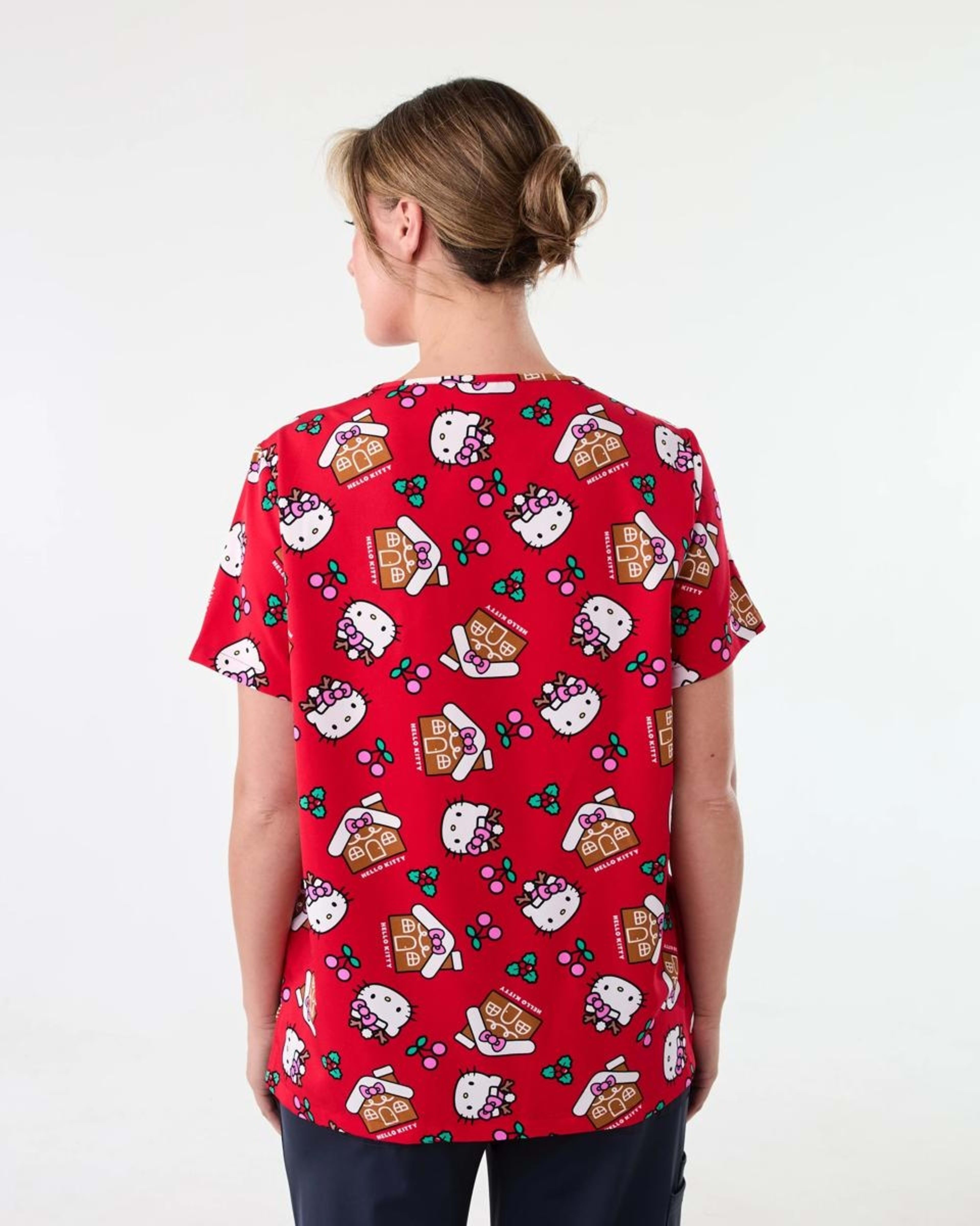 3 Workwear Hello Kitty License Christmas Scrub Top Hellokitty, 3 of 8